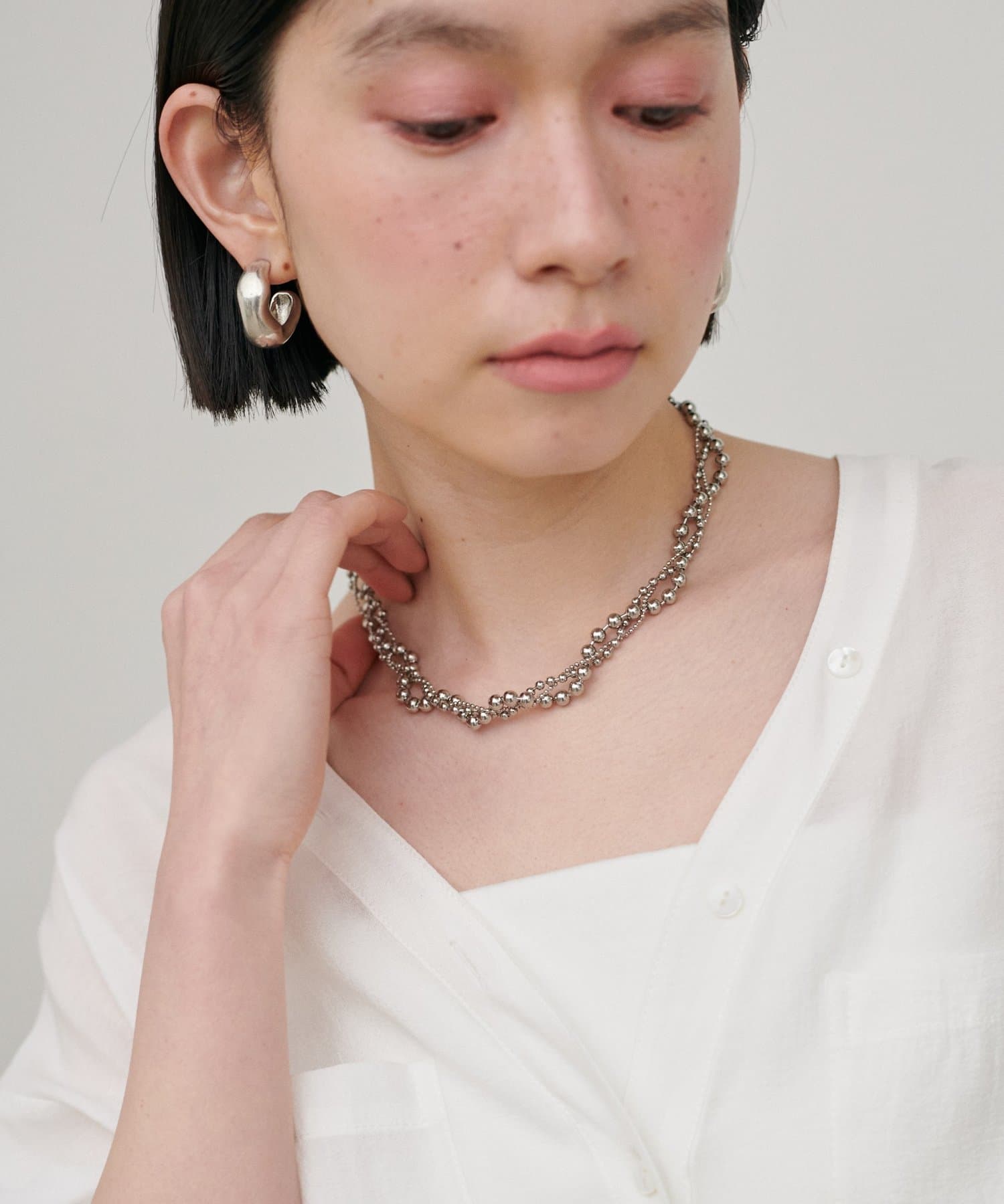 LARUTA(ラルータ) [Web限定]MIXボールチェーンネックレス