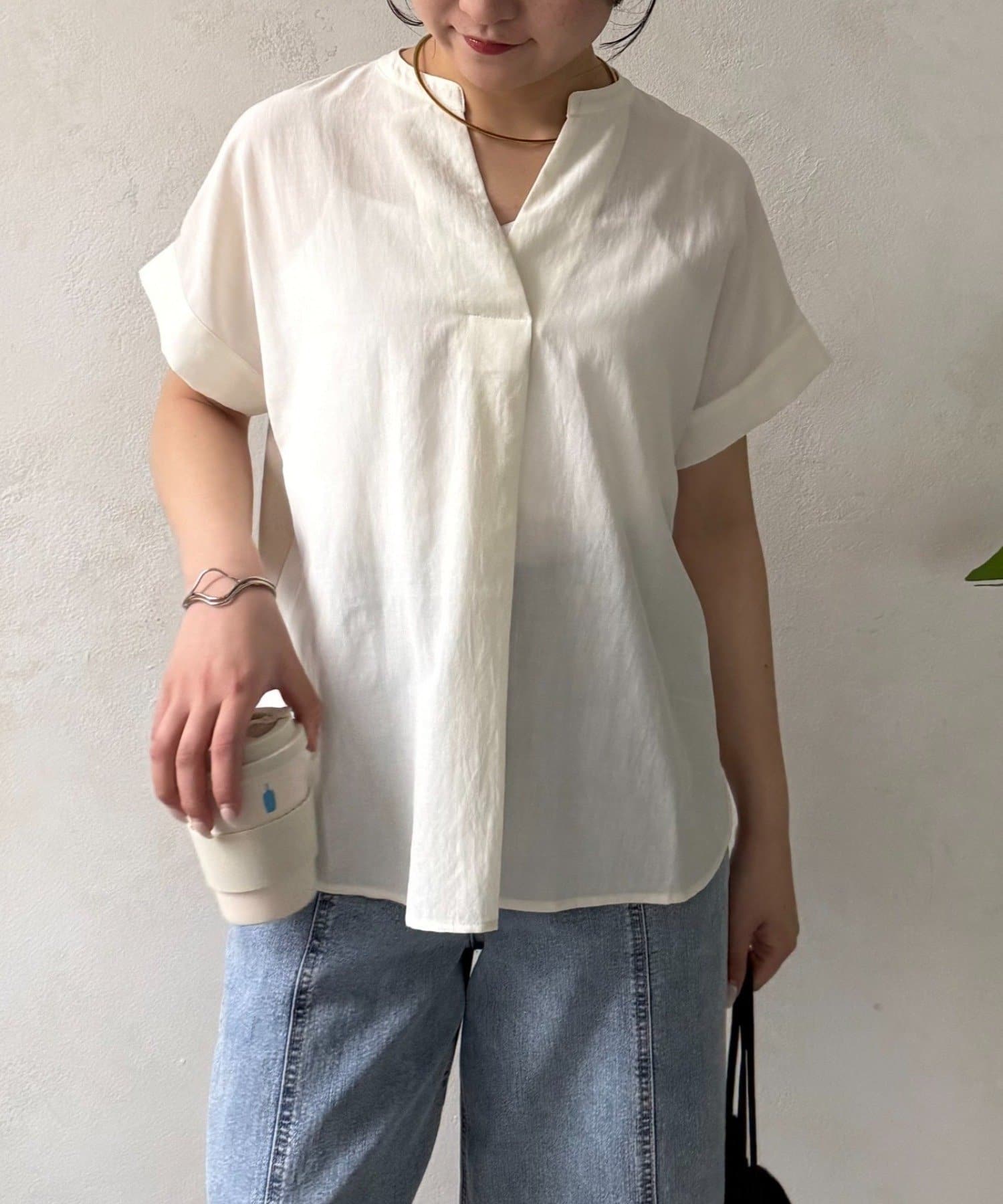 Jena　espace merveilleux(ジェナ　エスパスメルヴェイユ) フロントタックシアーブラウス