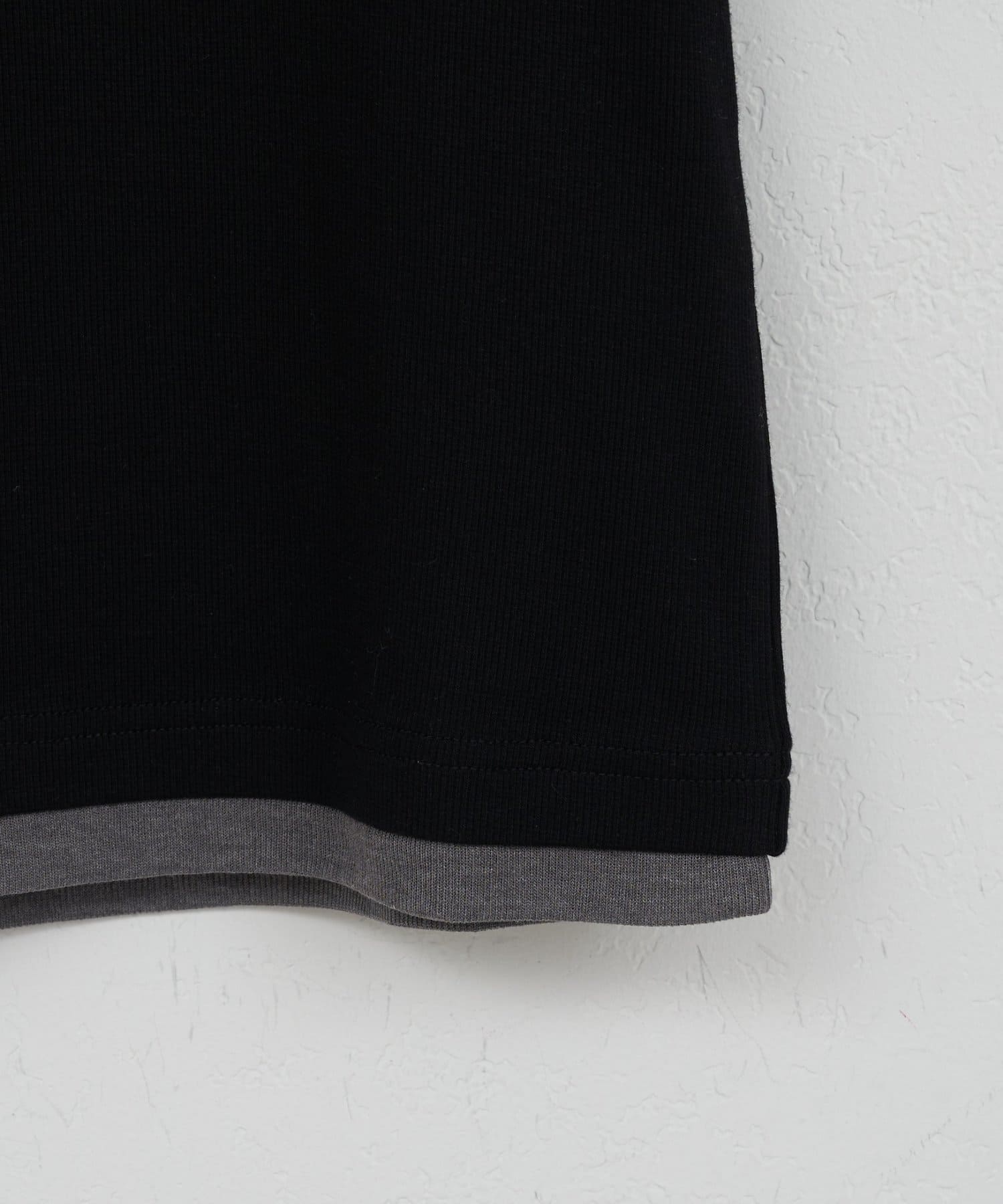 DISCOAT(ディスコート) レイヤード風半袖プルオーバー