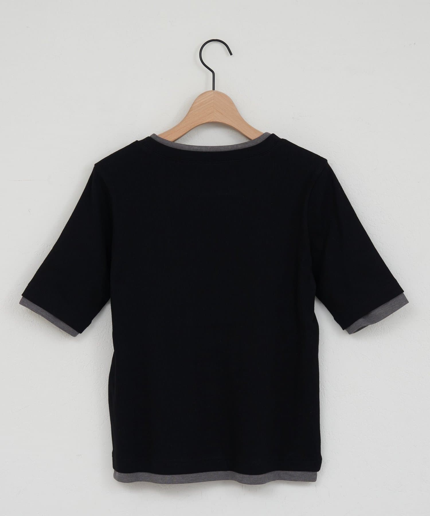 DISCOAT(ディスコート) レイヤード風半袖プルオーバー