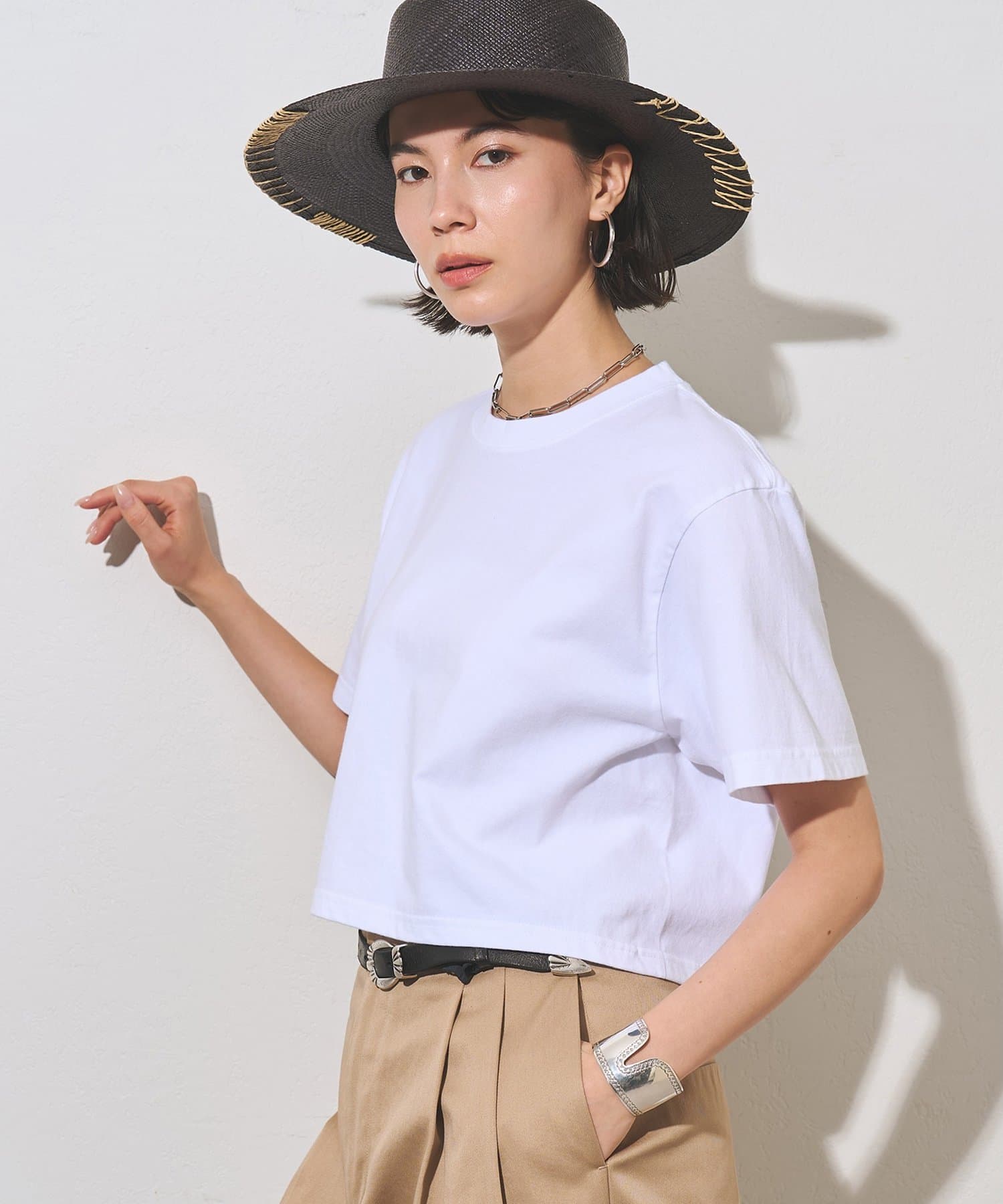 Whim Gazette(ウィム ガゼット) ピグメントショートTシャツ