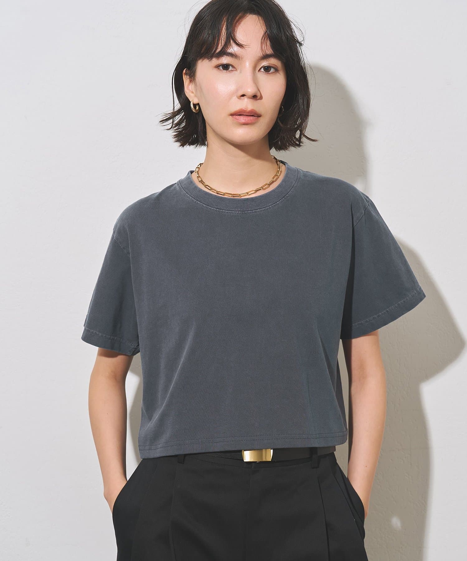 Whim Gazette(ウィム ガゼット) ピグメントショートTシャツ