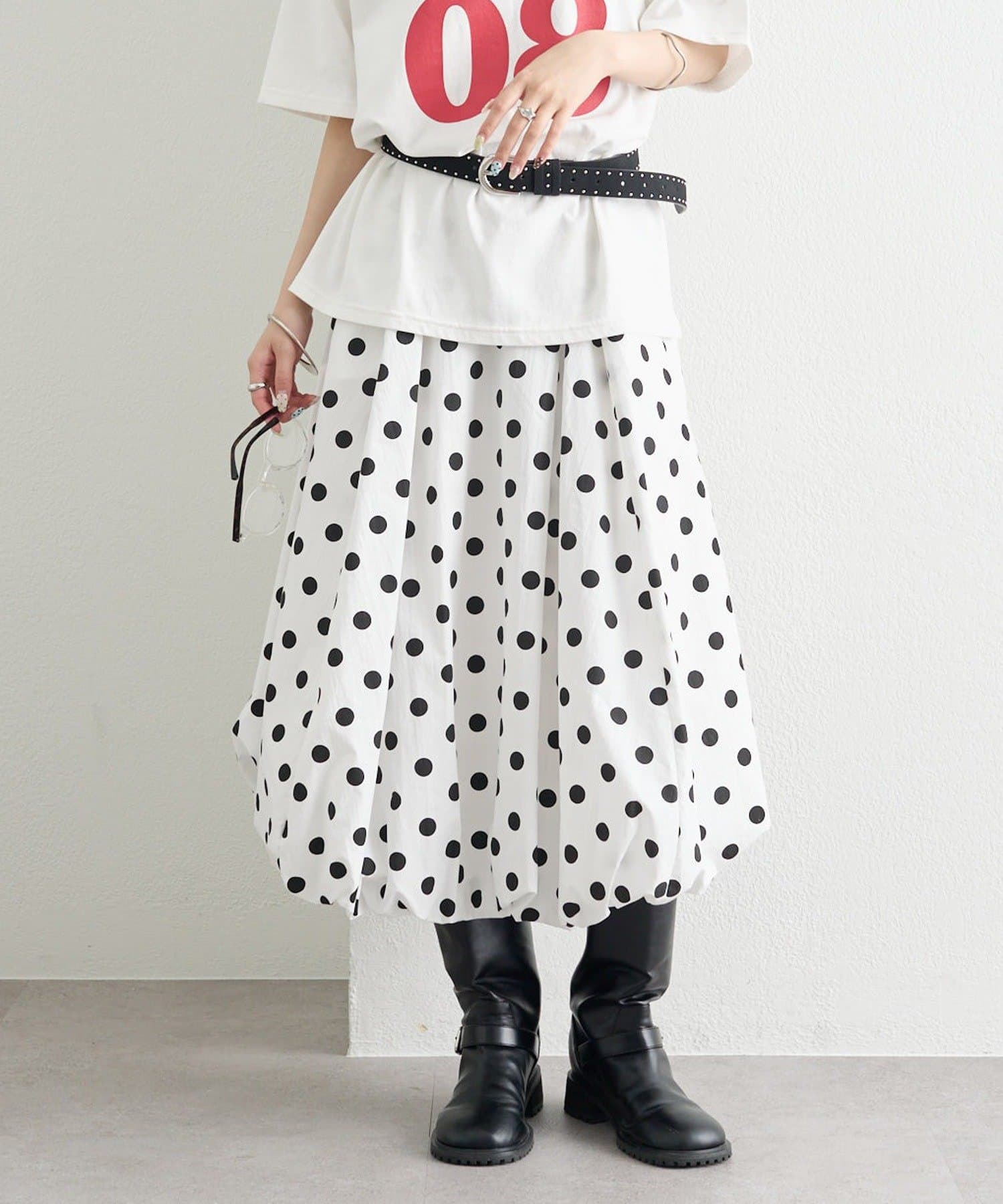 mystic(ミスティック) ドットバルーンスカート
