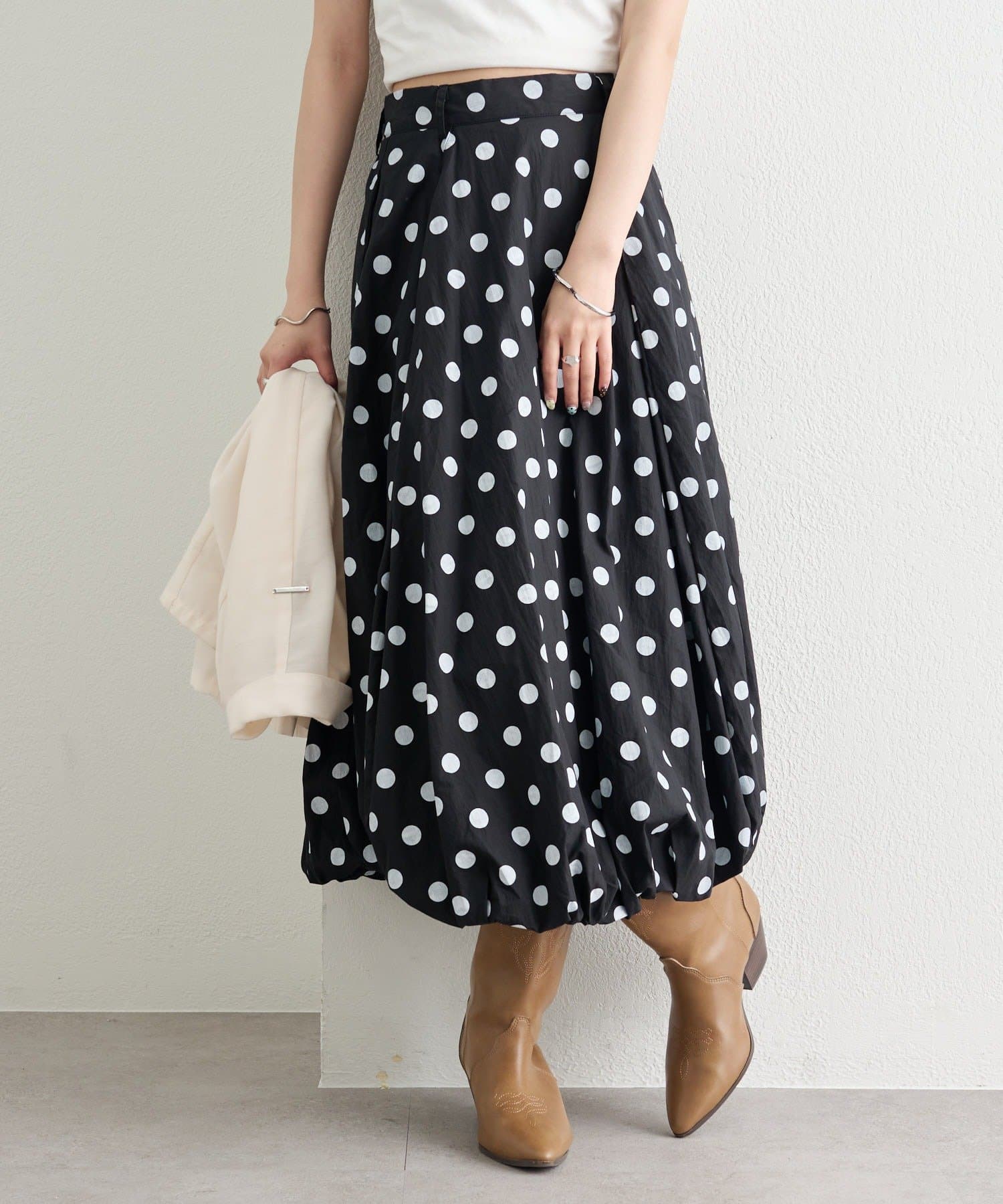 mystic(ミスティック) ドットバルーンスカート