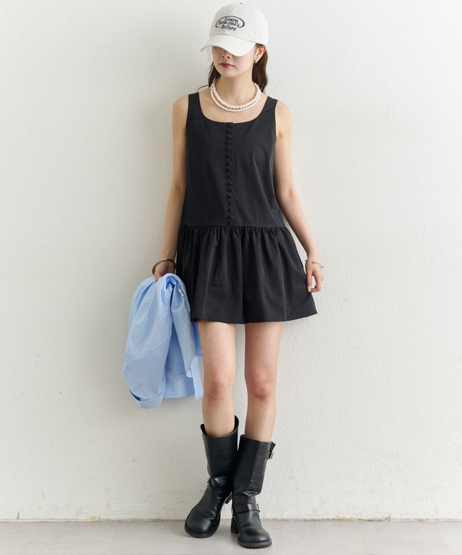 mystic(ミスティック) チョーカー付きスクエアジャンスカ