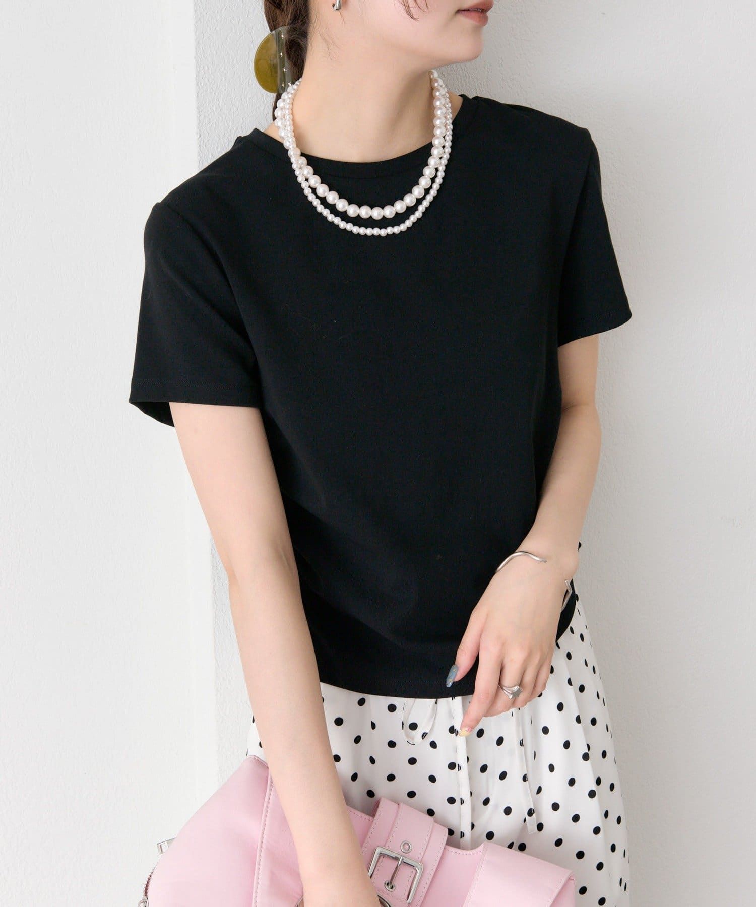 mystic(ミスティック) サイドギャザーチビTシャツ