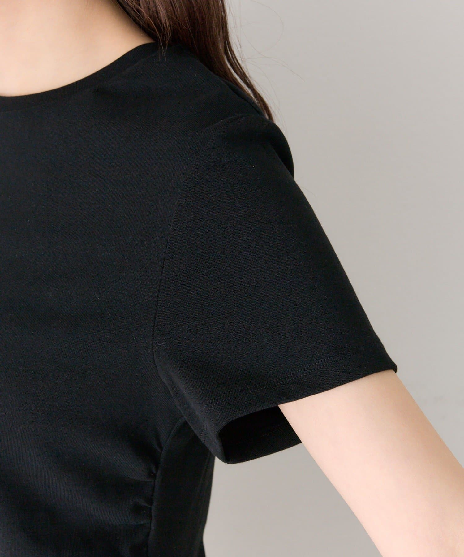 mystic(ミスティック) サイドギャザーチビTシャツ