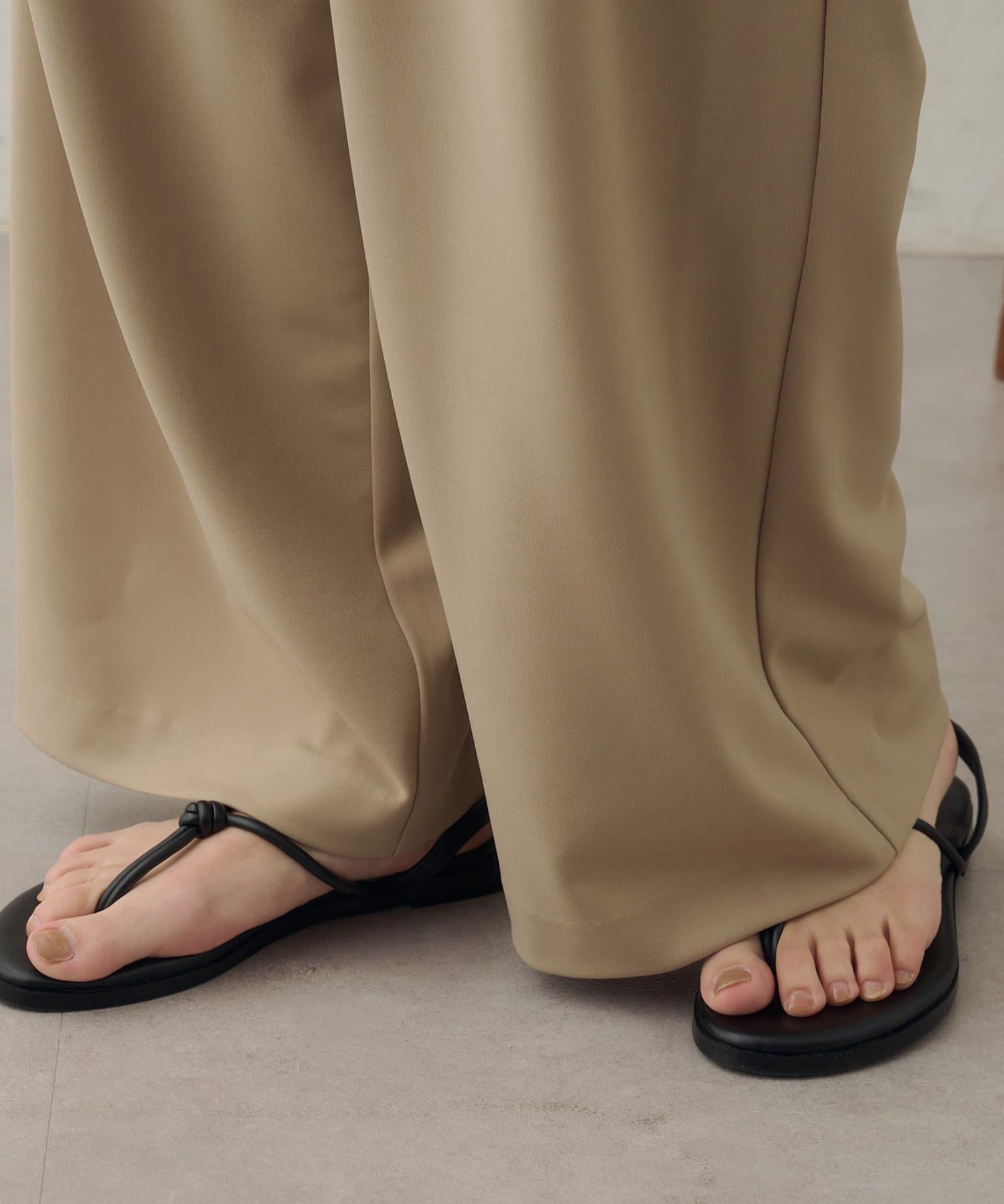 DISCOAT(ディスコート) 【Noka】カットジョーゼット2タックパンツ