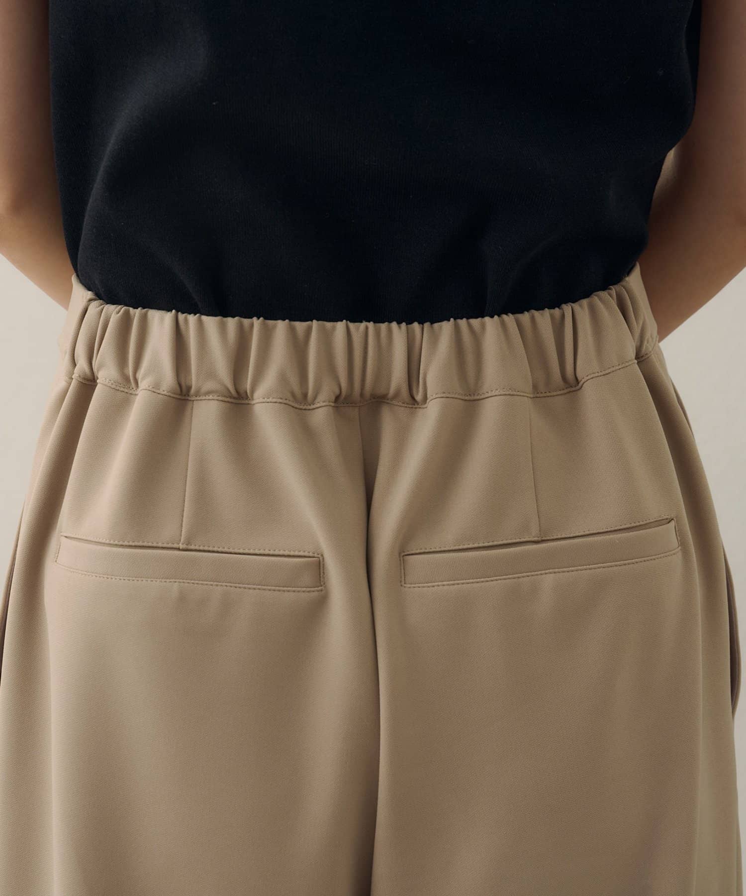 DISCOAT(ディスコート) 【Noka】カットジョーゼット2タックパンツ