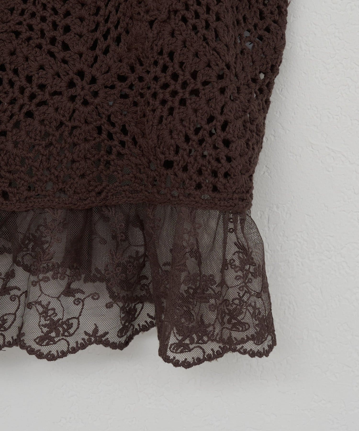 DISCOAT(ディスコート) かぎ針ニットキャミ