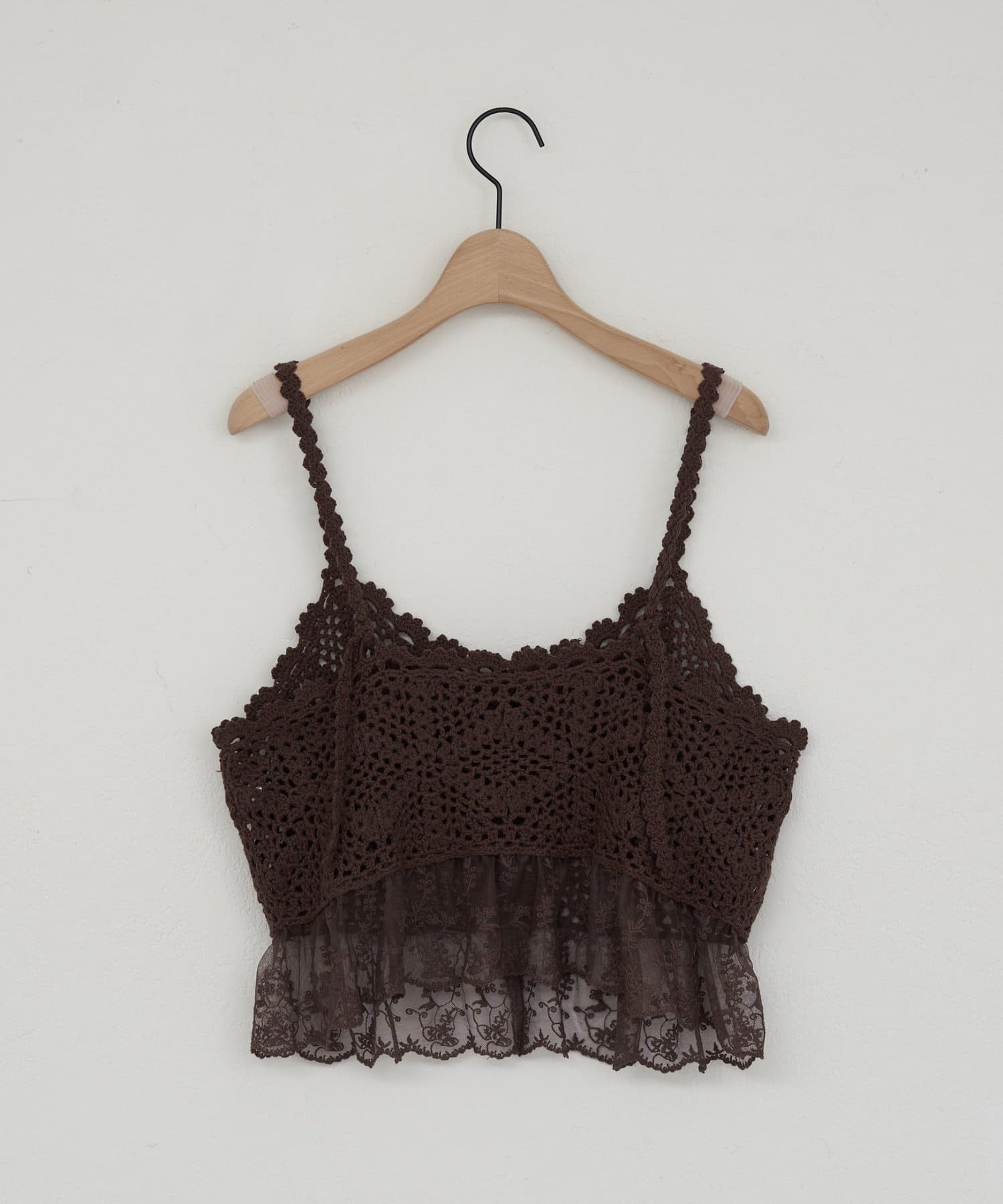 DISCOAT(ディスコート) かぎ針ニットキャミ