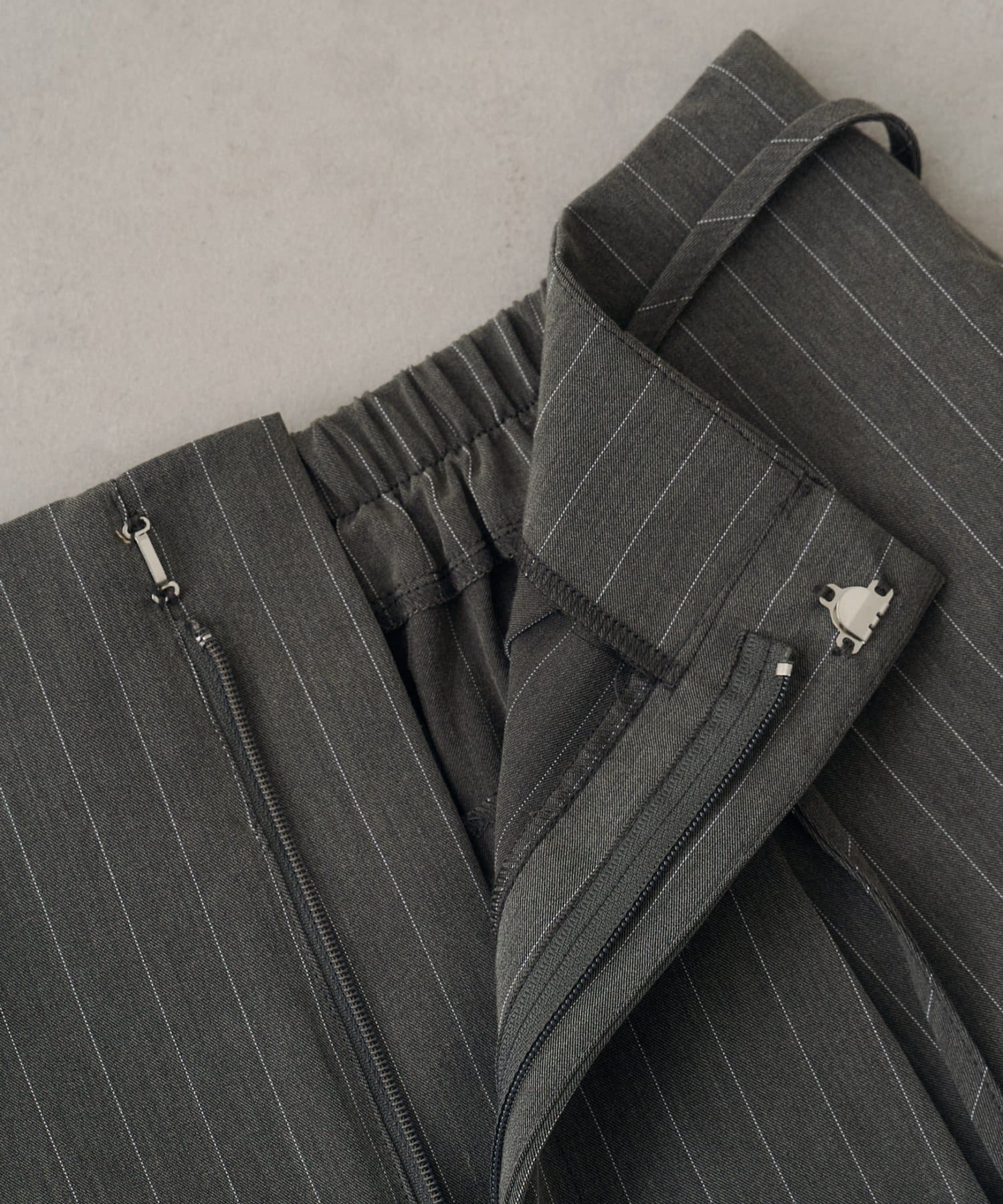 DISCOAT(ディスコート) 【Noka】ハイウエストベルト付ワイドパンツ