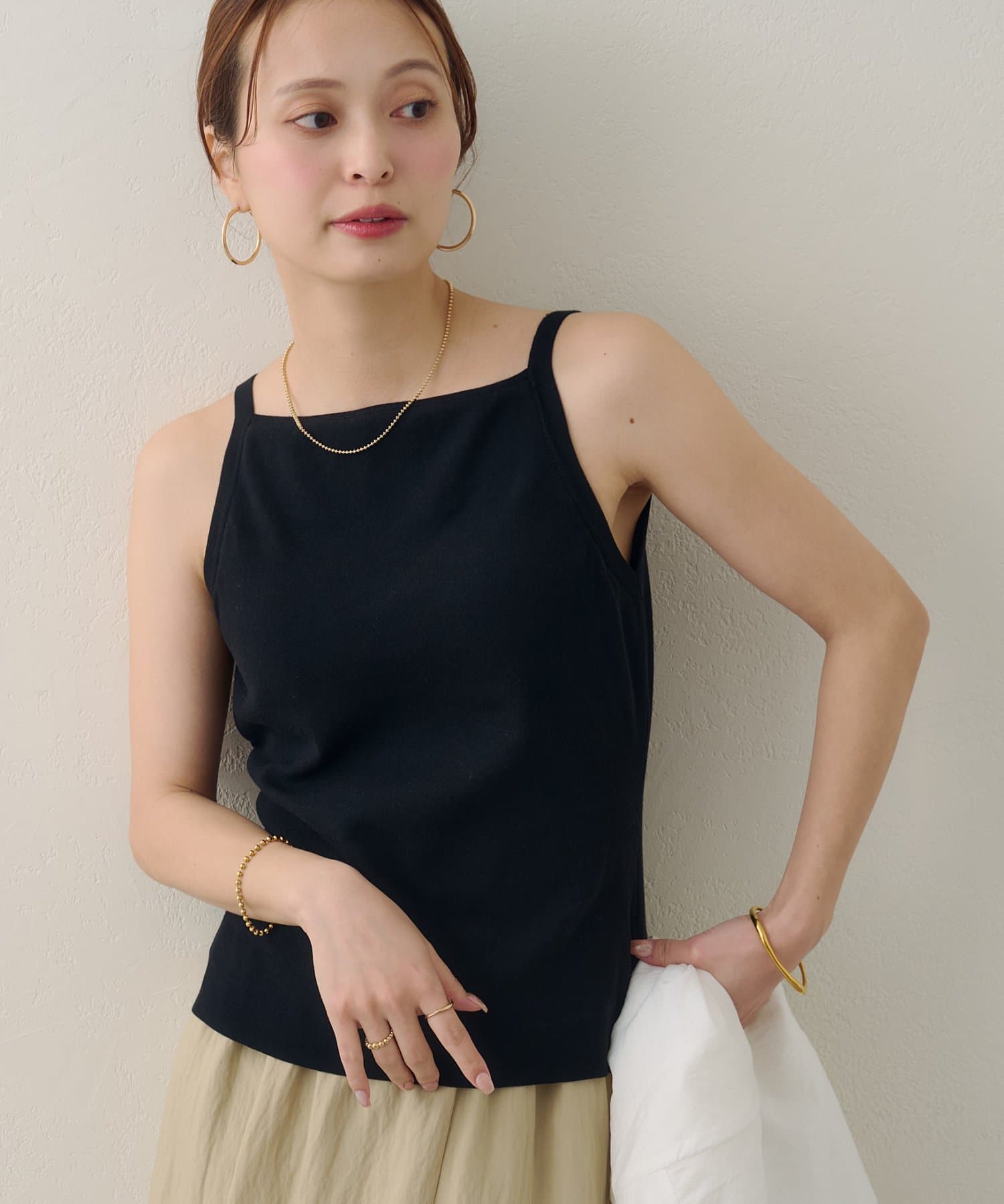 DISCOAT(ディスコート) 【Noka】カップ付ニットキャミソール