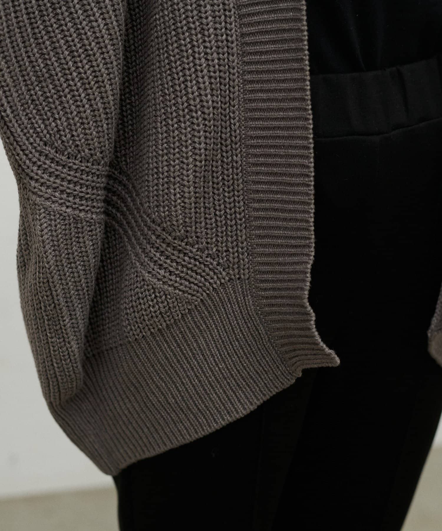 NICE CLAUP / OLIVE des OLIVE OUTLET(ナイスクラップ  / オリーブ デ オリーブ アウトレット) 【LARUTA】ドロップショルダー片畦ニットカーディガン