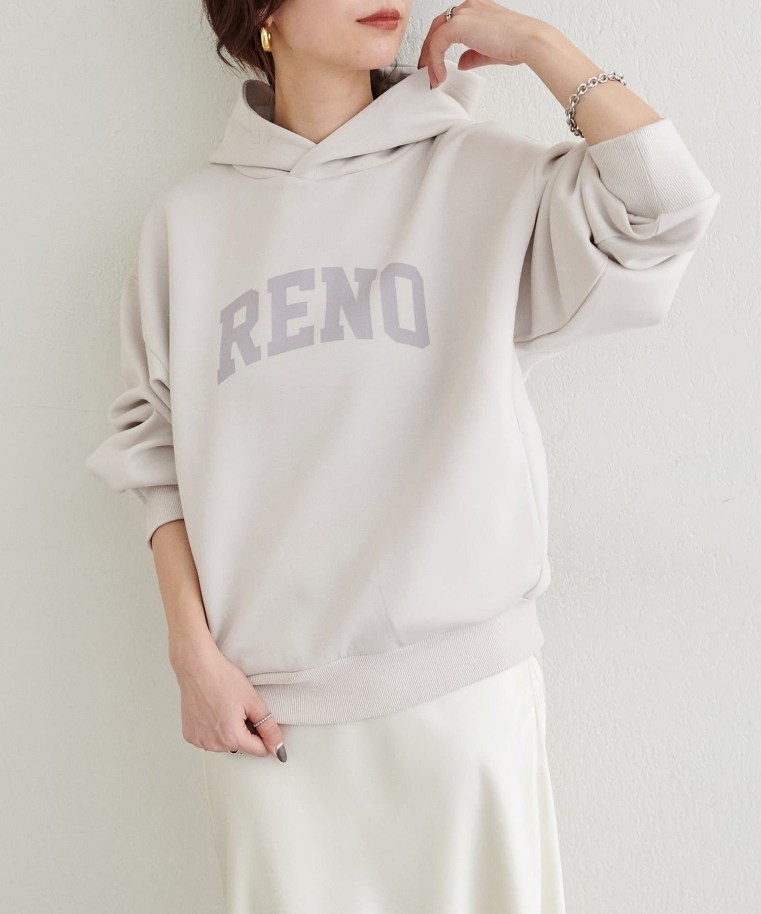 NICE CLAUP / OLIVE des OLIVE OUTLET(ナイスクラップ  / オリーブ デ オリーブ アウトレット) 【LARUTA】フード付きダンボールロンプルオーバー