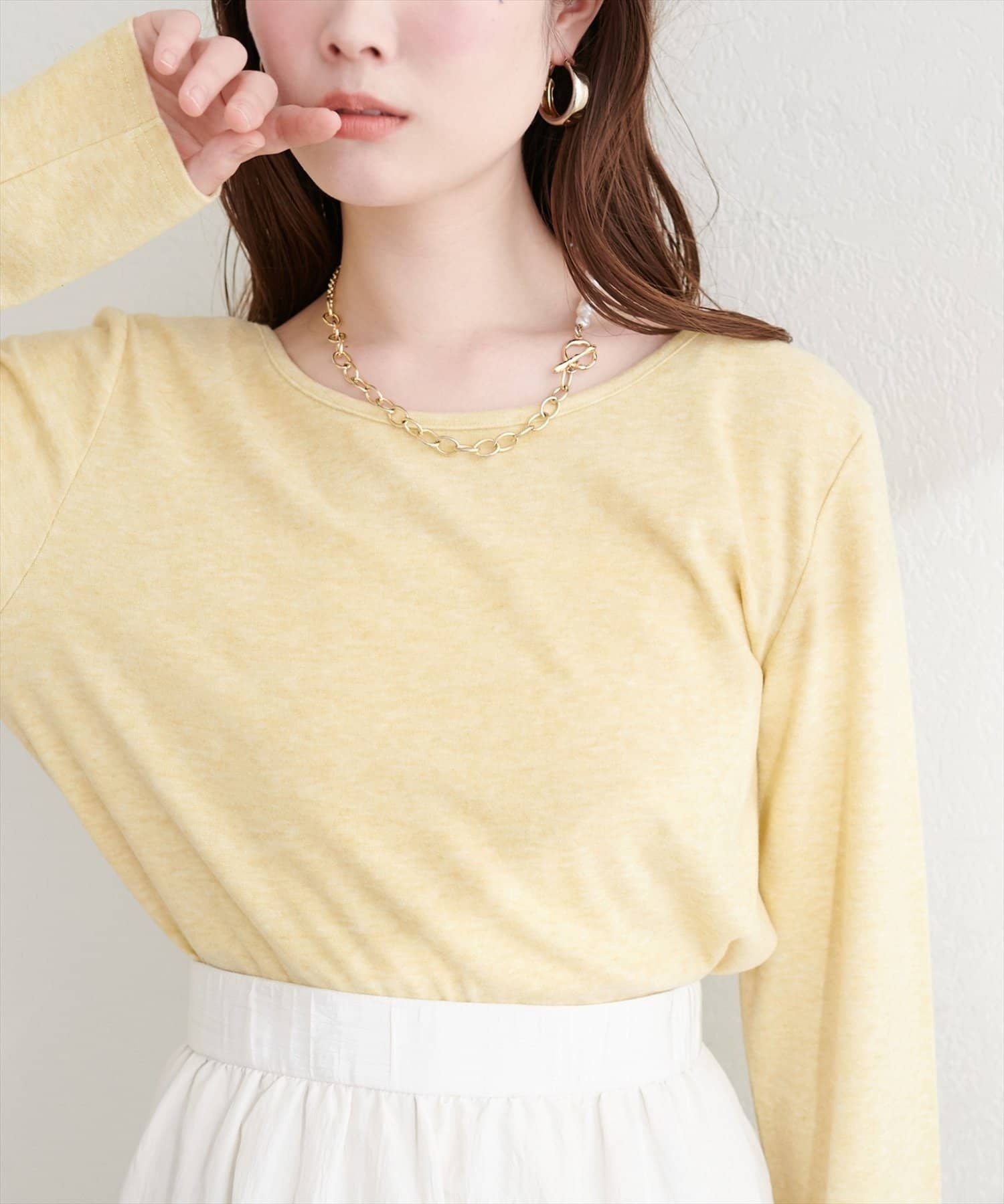 NICE CLAUP / OLIVE des OLIVE OUTLET(ナイスクラップ  / オリーブ デ オリーブ アウトレット) 【natural couture】起毛フラッフィー2WAYプルオーバー