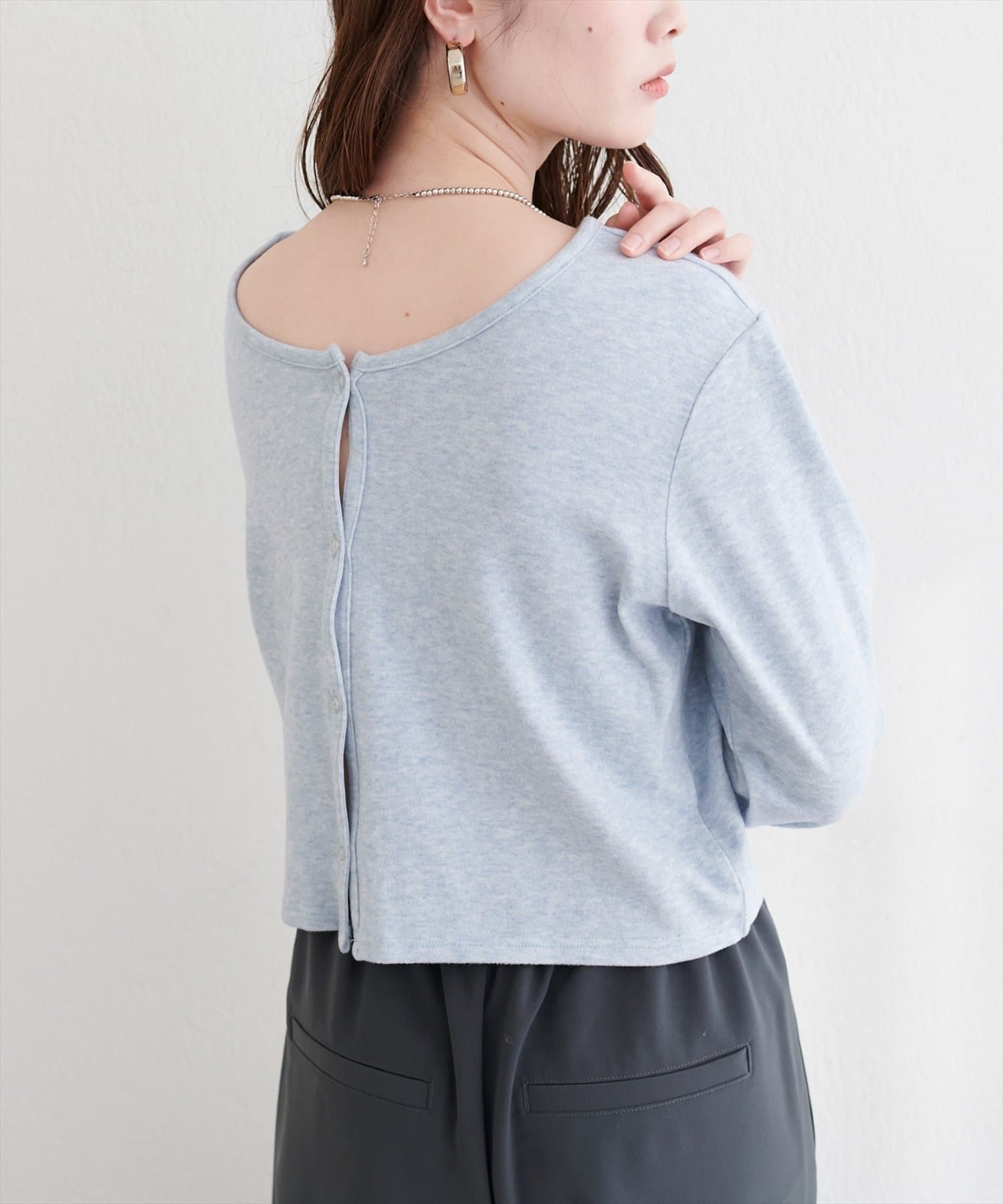 NICE CLAUP / OLIVE des OLIVE OUTLET(ナイスクラップ  / オリーブ デ オリーブ アウトレット) 【natural couture】起毛フラッフィー2WAYカーデ