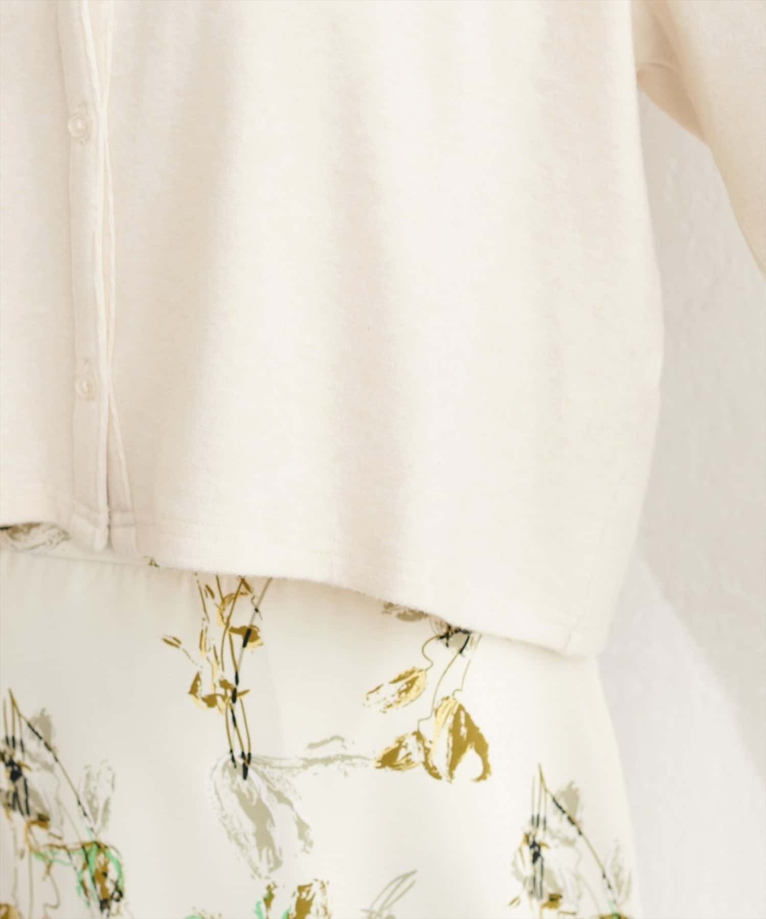 NICE CLAUP / OLIVE des OLIVE OUTLET(ナイスクラップ  / オリーブ デ オリーブ アウトレット) 【natural couture】起毛フラッフィー2WAYカーデ