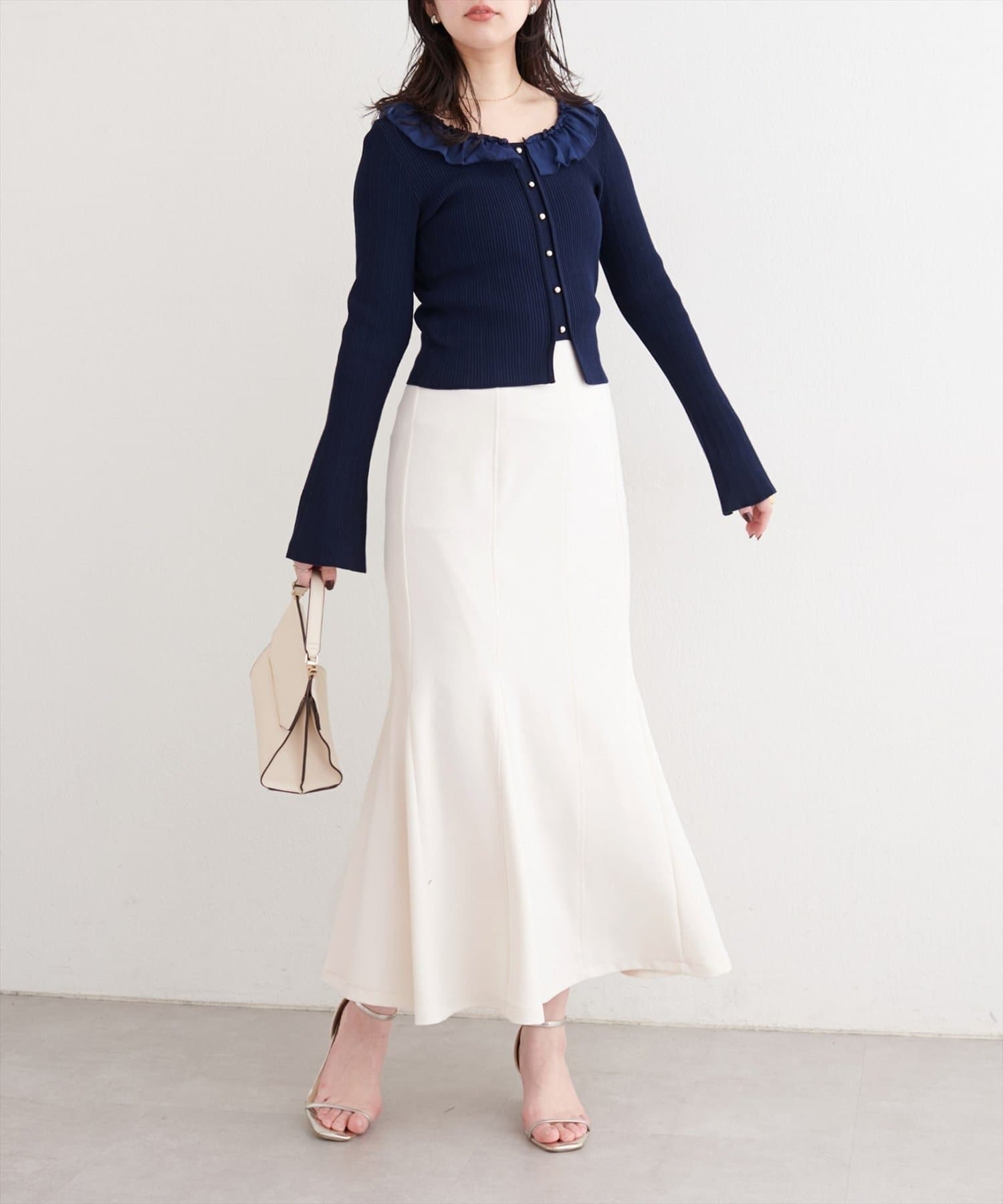 NICE CLAUP / OLIVE des OLIVE OUTLET(ナイスクラップ  / オリーブ デ オリーブ アウトレット) 【natural couture】ハートウエストカットマーメイドスカート