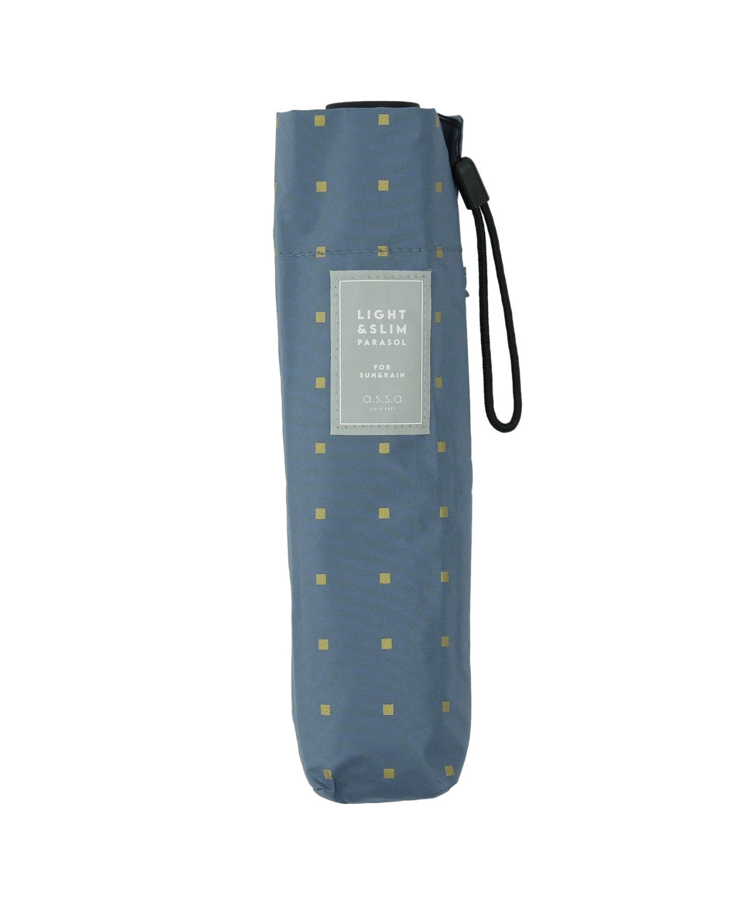 salut!(サリュ) 《超軽量！150g》晴雨兼用超軽量スリム折傘ドット