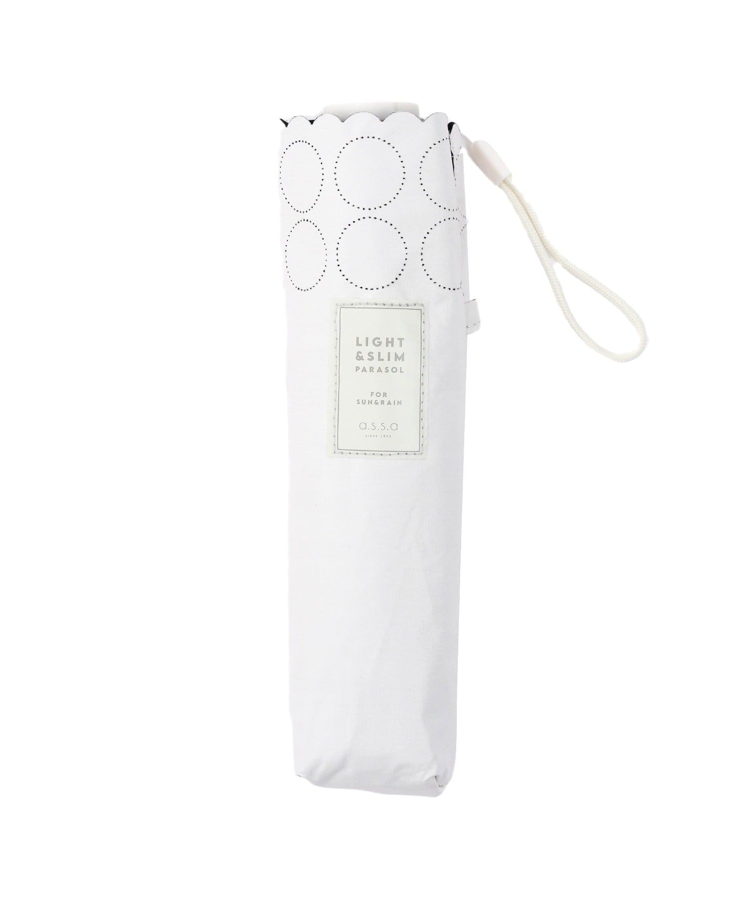 salut!(サリュ) 《超軽量！150g》晴雨兼用超軽量スリム折傘リングヒートカット