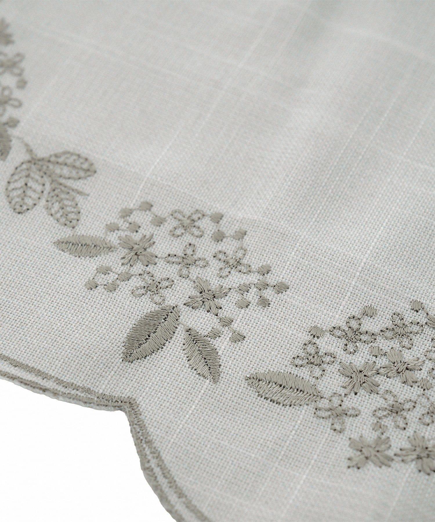 salut!(サリュ) あじさい刺繍ドイリー：60×24cm／hortensia