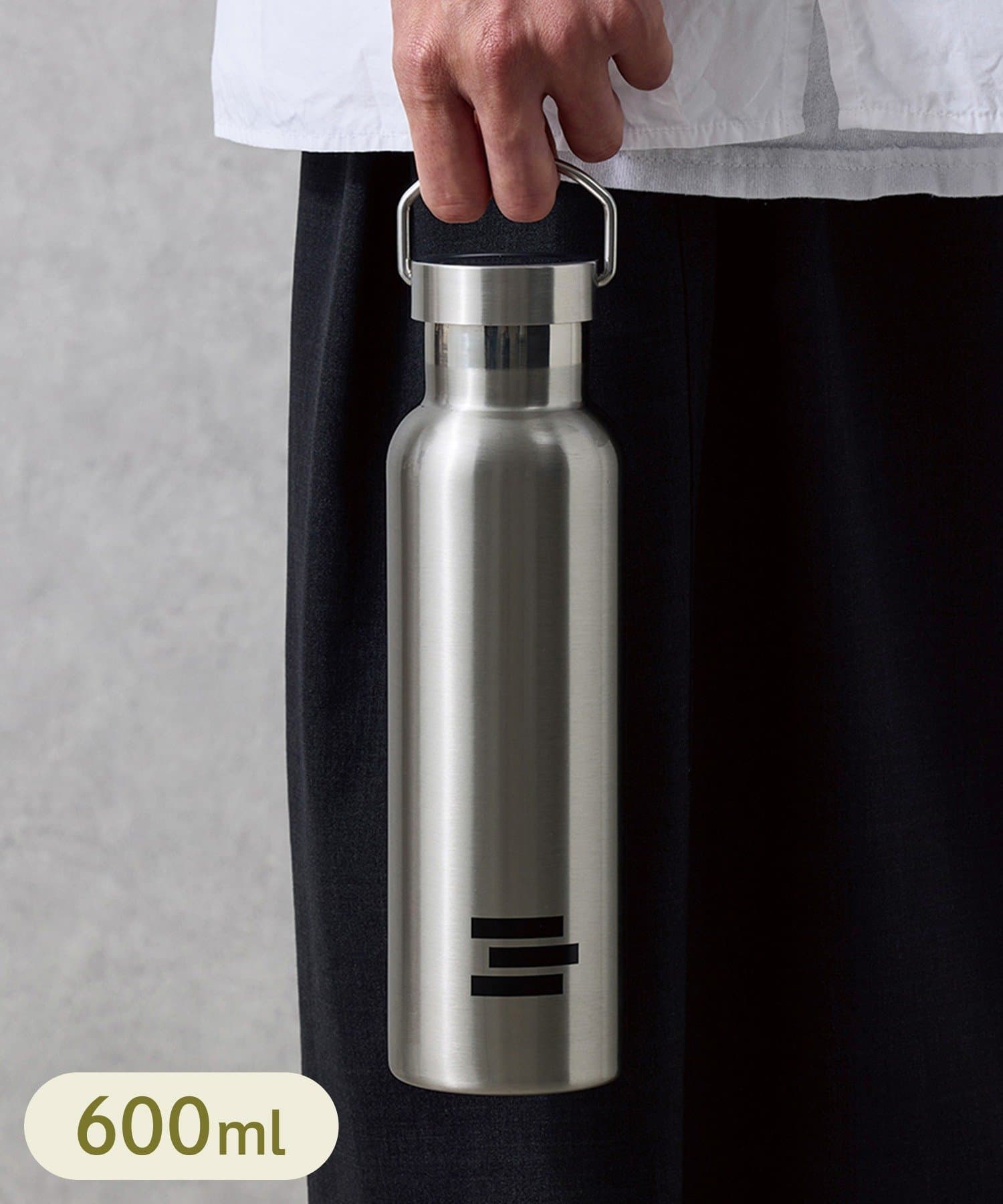 3COINS(スリーコインズ) ステンレスボトル：600ml