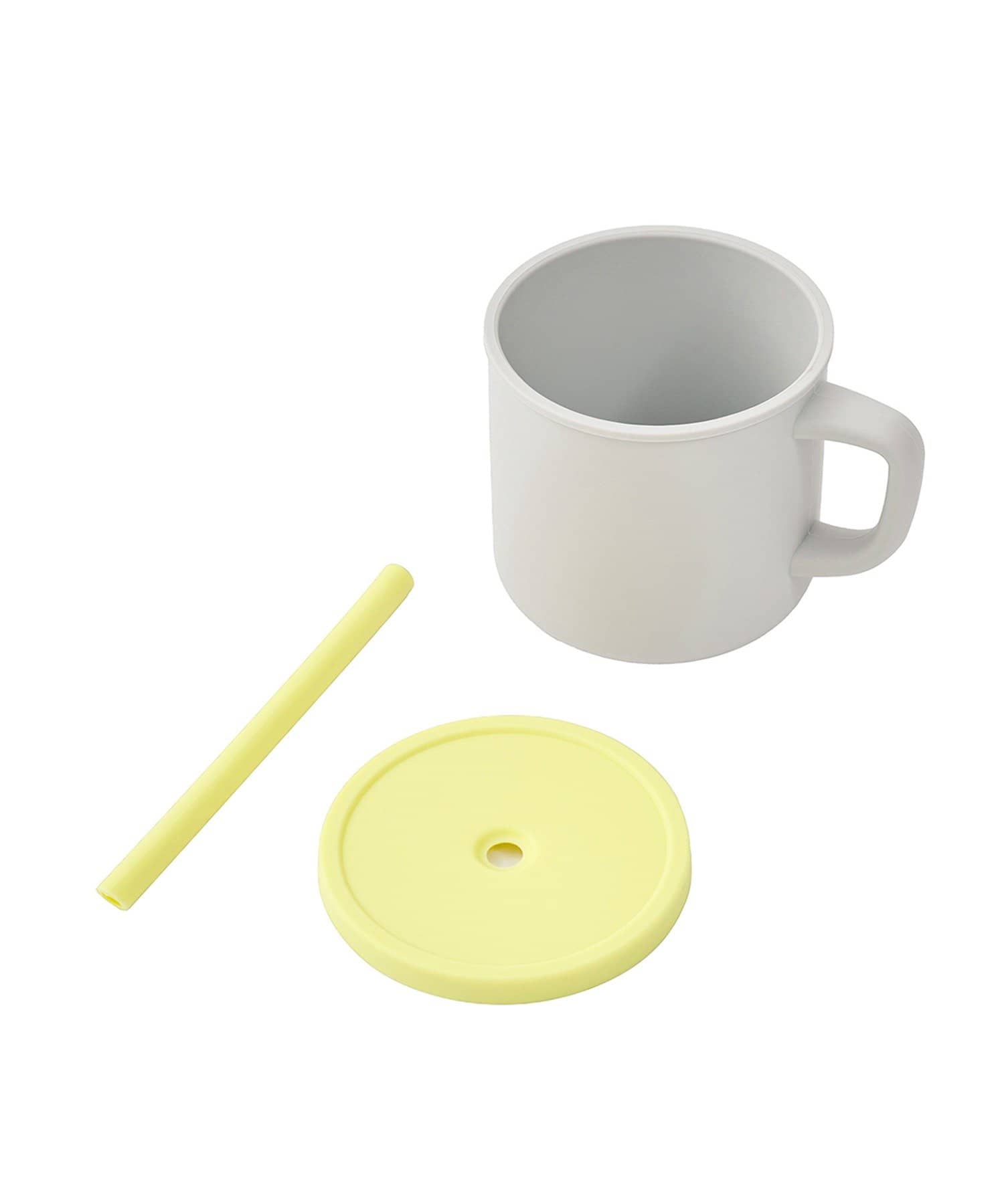 3COINS(スリーコインズ) ストロー付きシリコーンマグ：210ml