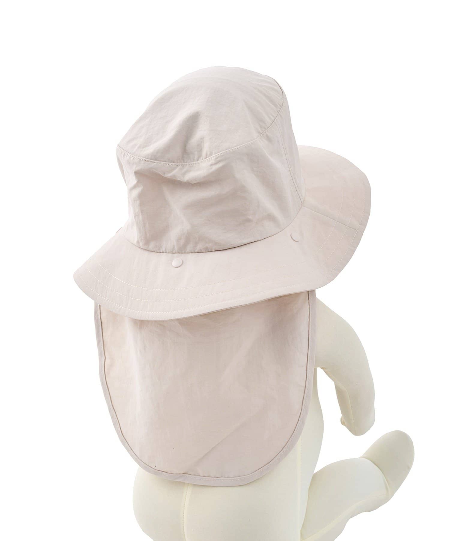 3COINS(スリーコインズ) 撥水UV加工KIDSたれ付きハット