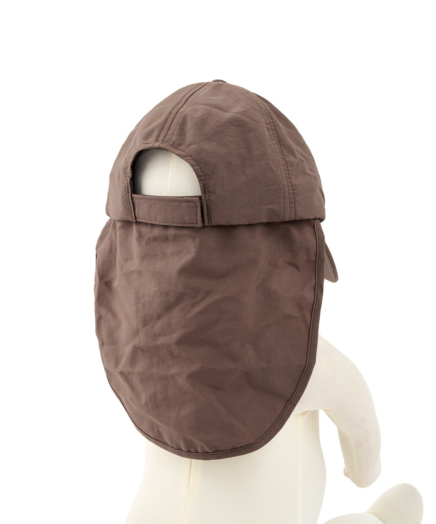 3COINS(スリーコインズ) 撥水UV加工KIDSたれ付きキャップ