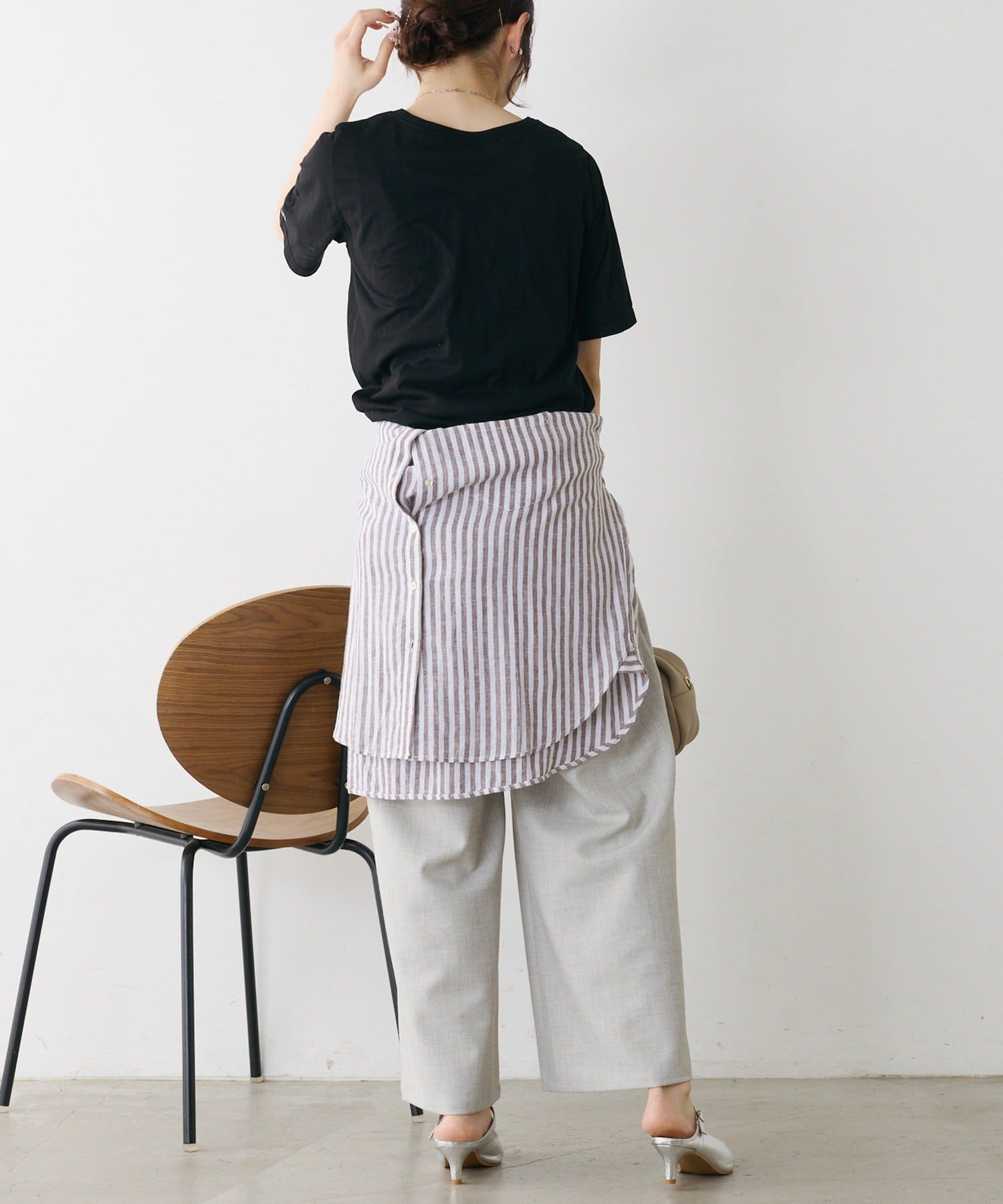 PUAL CE CIN(ピュアルセシン) シアーシンプルTシャツ