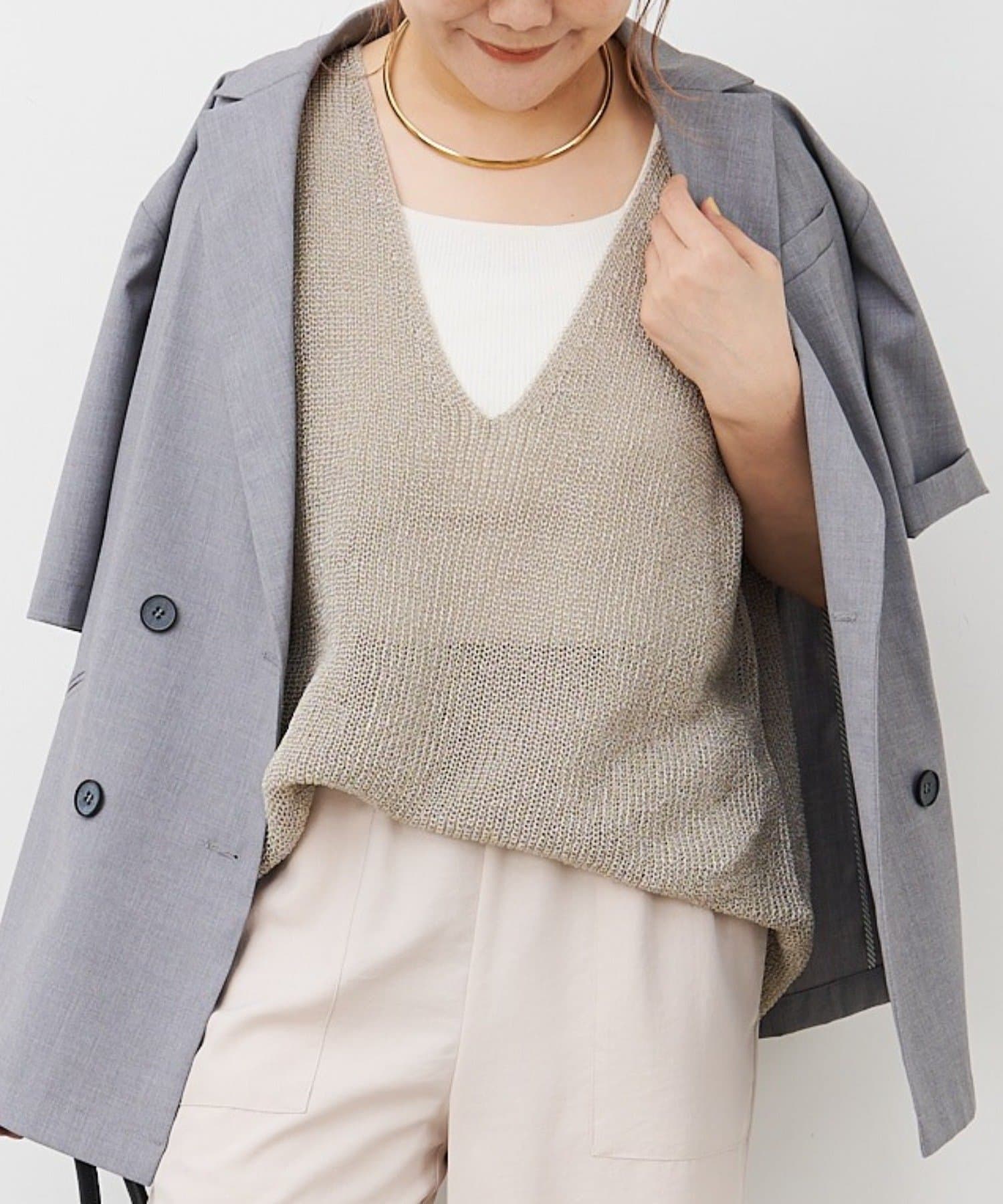 PUAL CE CIN(ピュアルセシン) テープヤーンベスト