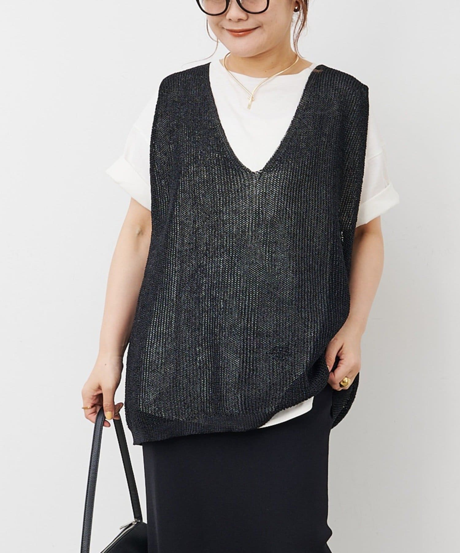 PUAL CE CIN(ピュアルセシン) テープヤーンベスト