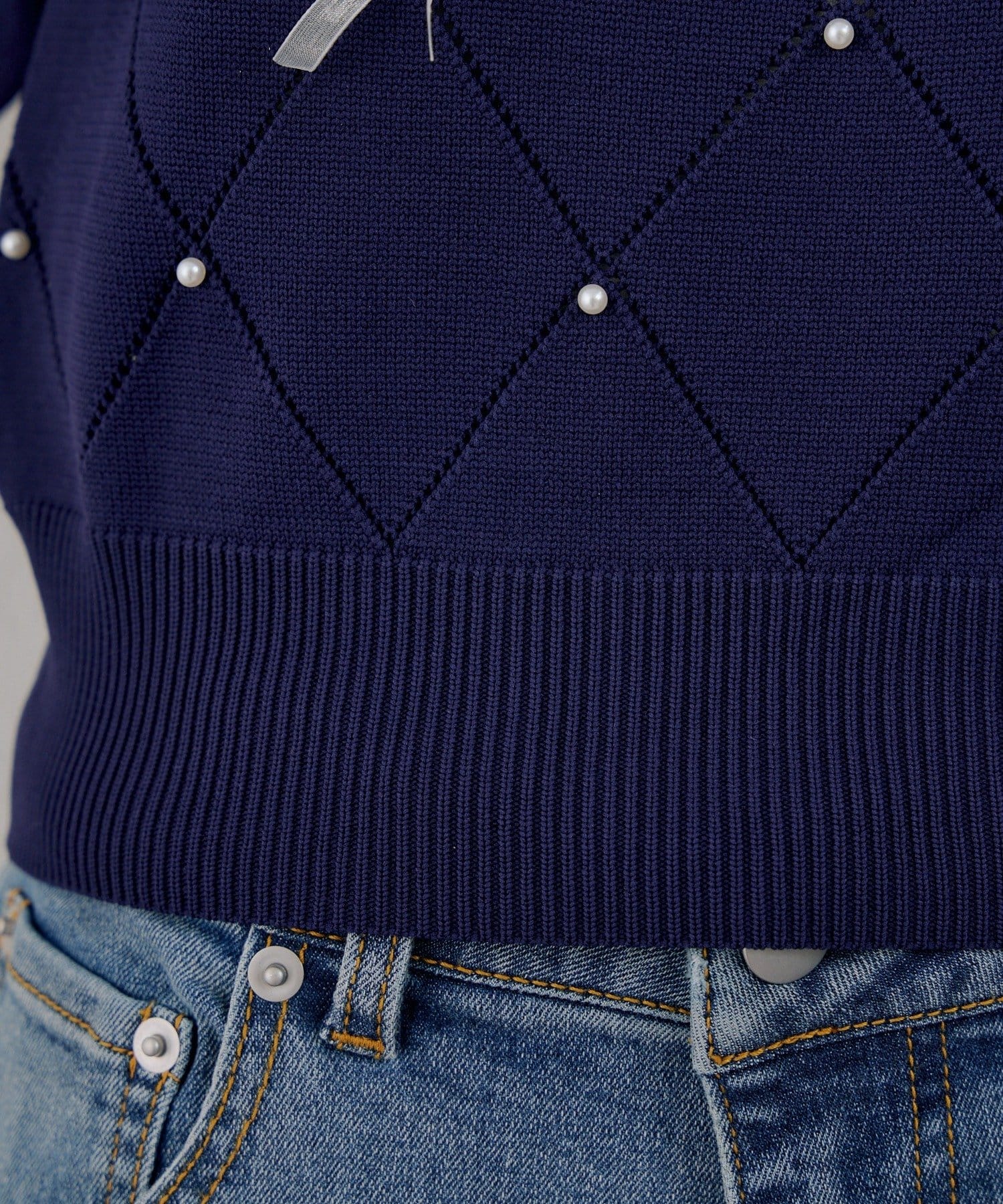 NICE CLAUP / OLIVE des OLIVE OUTLET(ナイスクラップ  / オリーブ デ オリーブ アウトレット) 【continuer】オーガンちびリボンニット