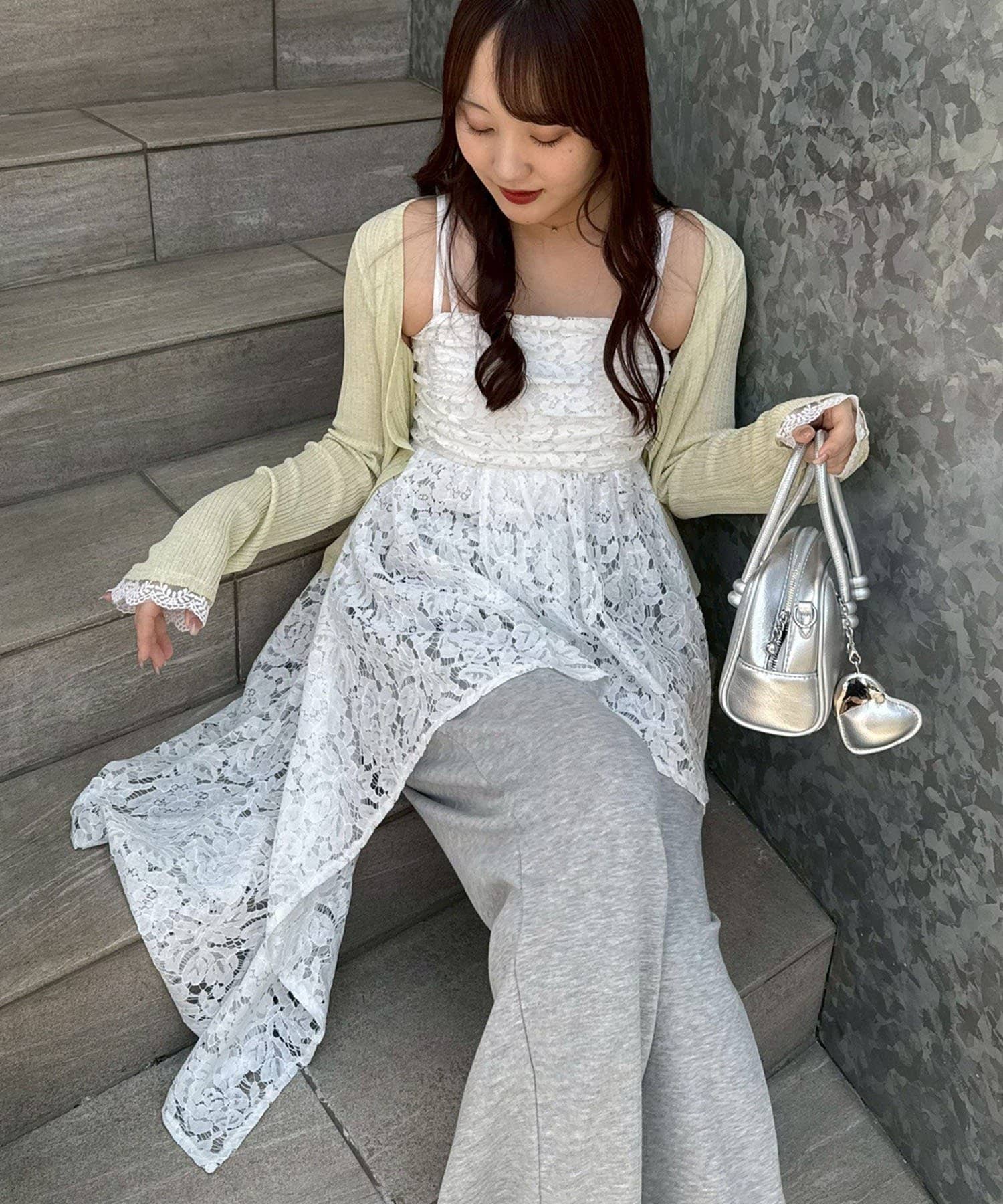 NICE CLAUP / OLIVE des OLIVE OUTLET(ナイスクラップ  / オリーブ デ オリーブ アウトレット) 【ANOTHER BRANCH】【丈違い】イレヘムキャミチュニック