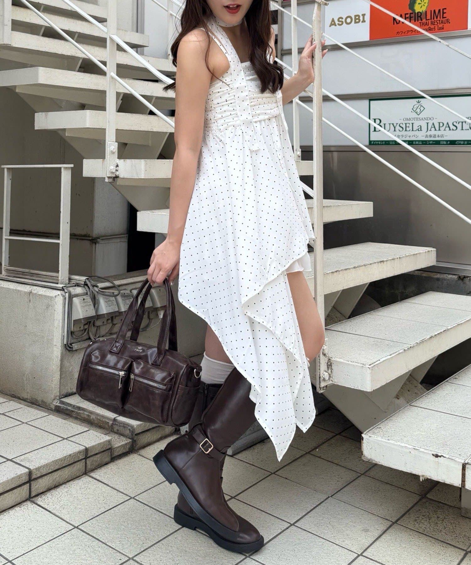 NICE CLAUP / OLIVE des OLIVE OUTLET(ナイスクラップ  / オリーブ デ オリーブ アウトレット) 【ANOTHER BRANCH】【丈違い】イレヘムキャミチュニック