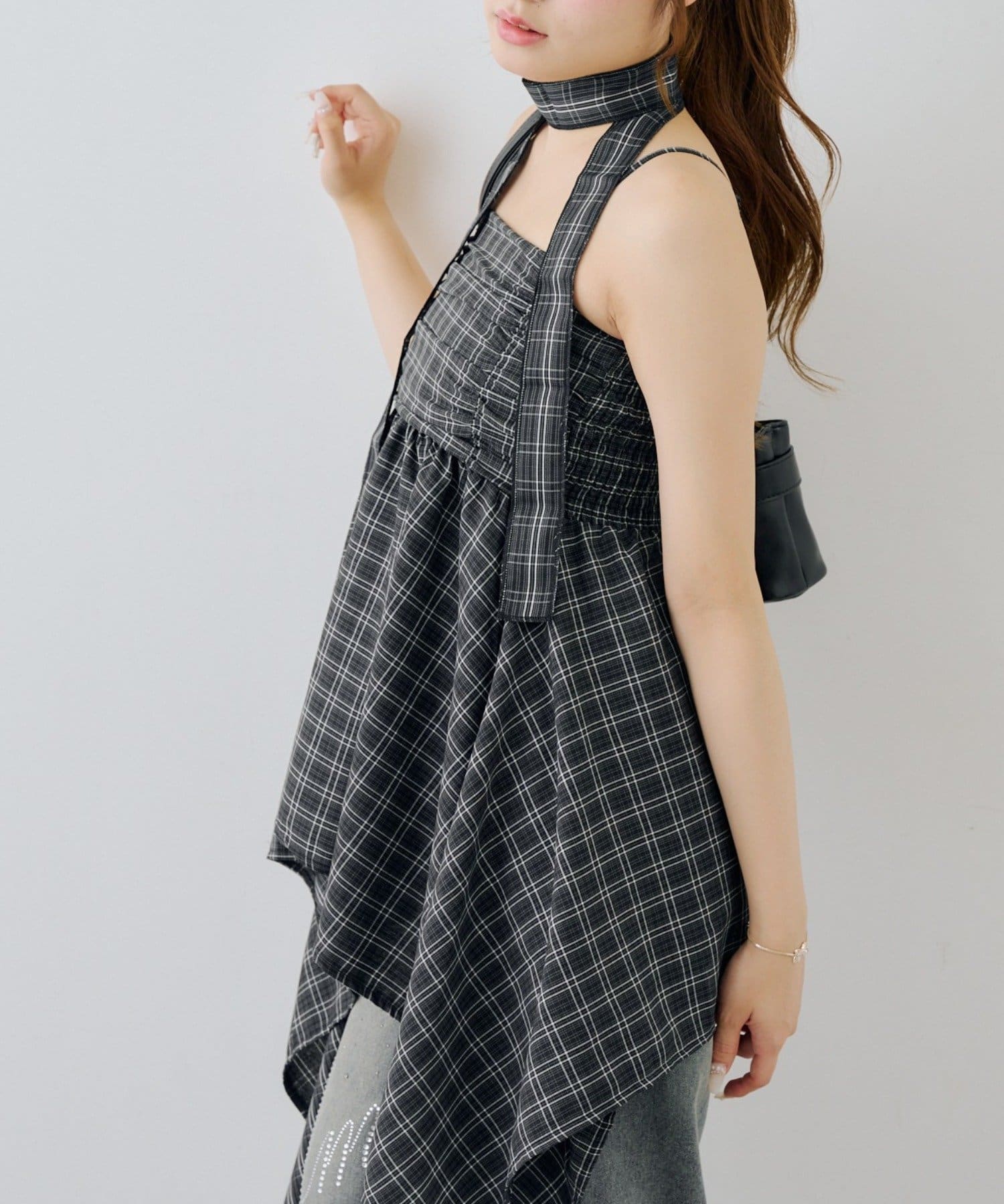 NICE CLAUP / OLIVE des OLIVE OUTLET(ナイスクラップ  / オリーブ デ オリーブ アウトレット) 【ANOTHER BRANCH】【丈違い】イレヘムキャミチュニック