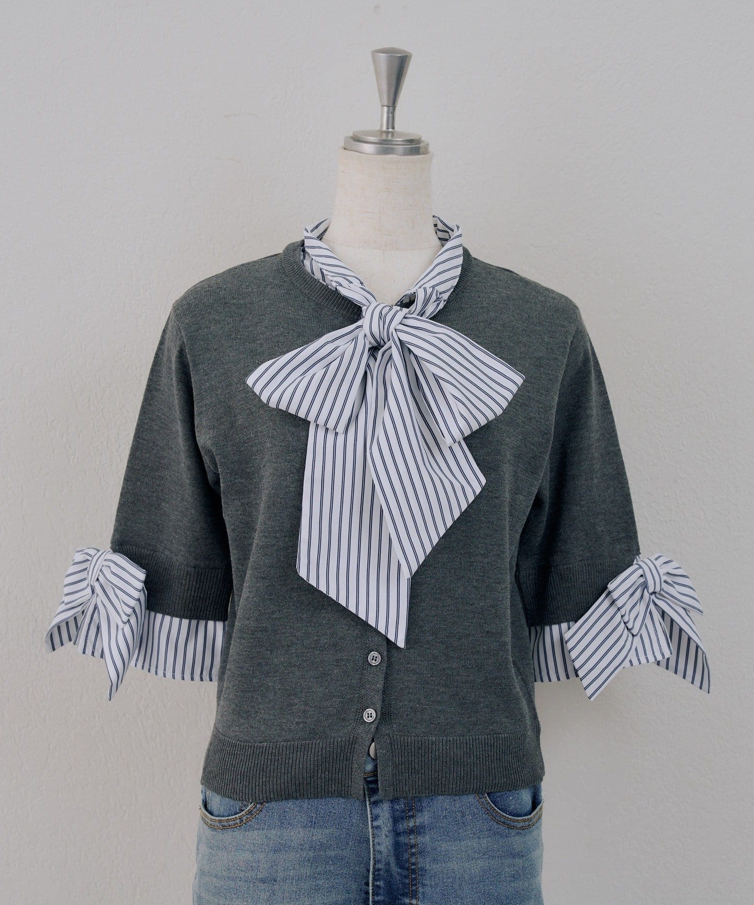 NICE CLAUP / OLIVE des OLIVE OUTLET(ナイスクラップ  / オリーブ デ オリーブ アウトレット) 【ANOTHER BRANCH】ドッキングボウタイプルオーバー