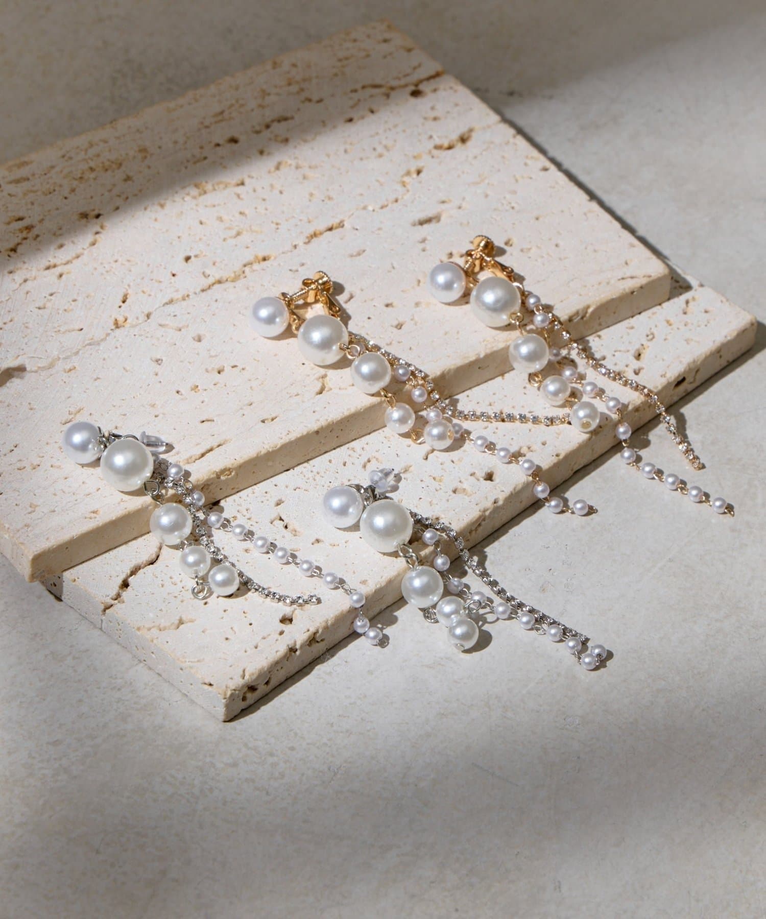 Lattice(ラティス) パールストーンロングイヤリング