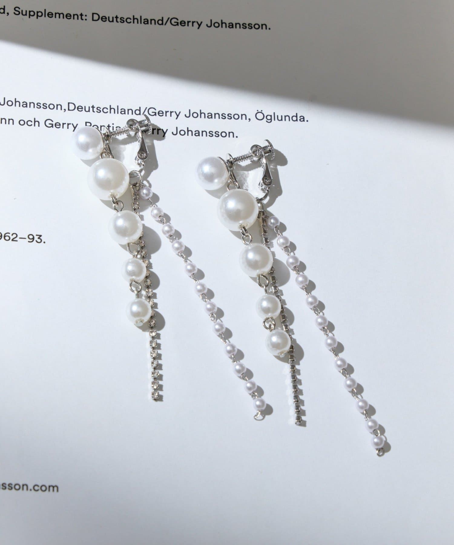 Lattice(ラティス) パールストーンロングイヤリング