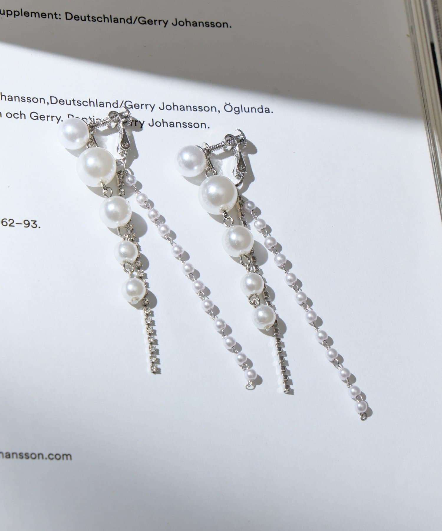 Lattice(ラティス) パールストーンロングイヤリング