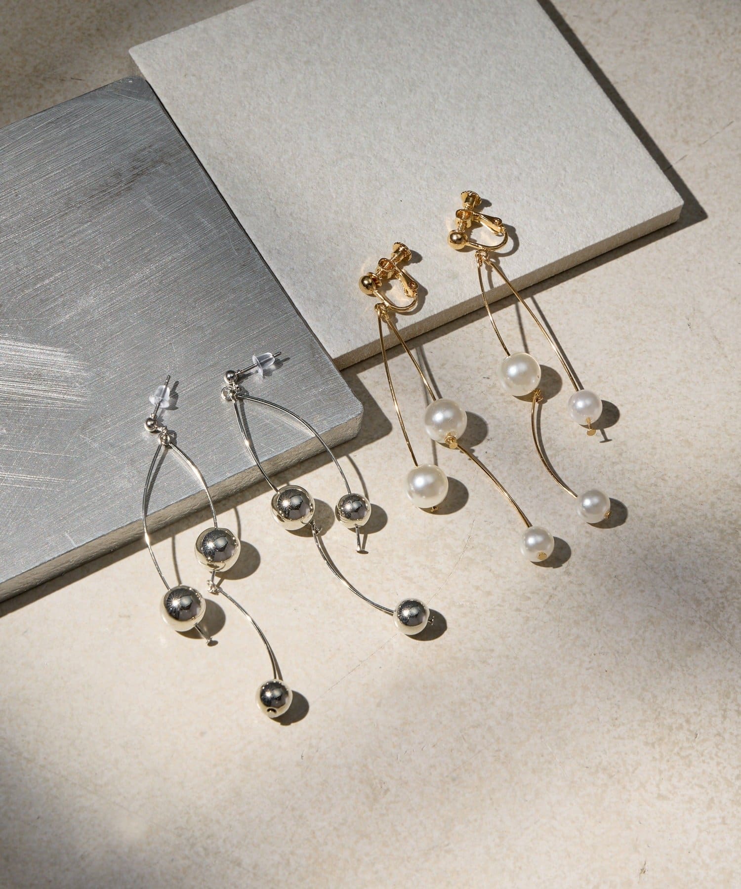 Lattice(ラティス) パール/メタルイヤリング