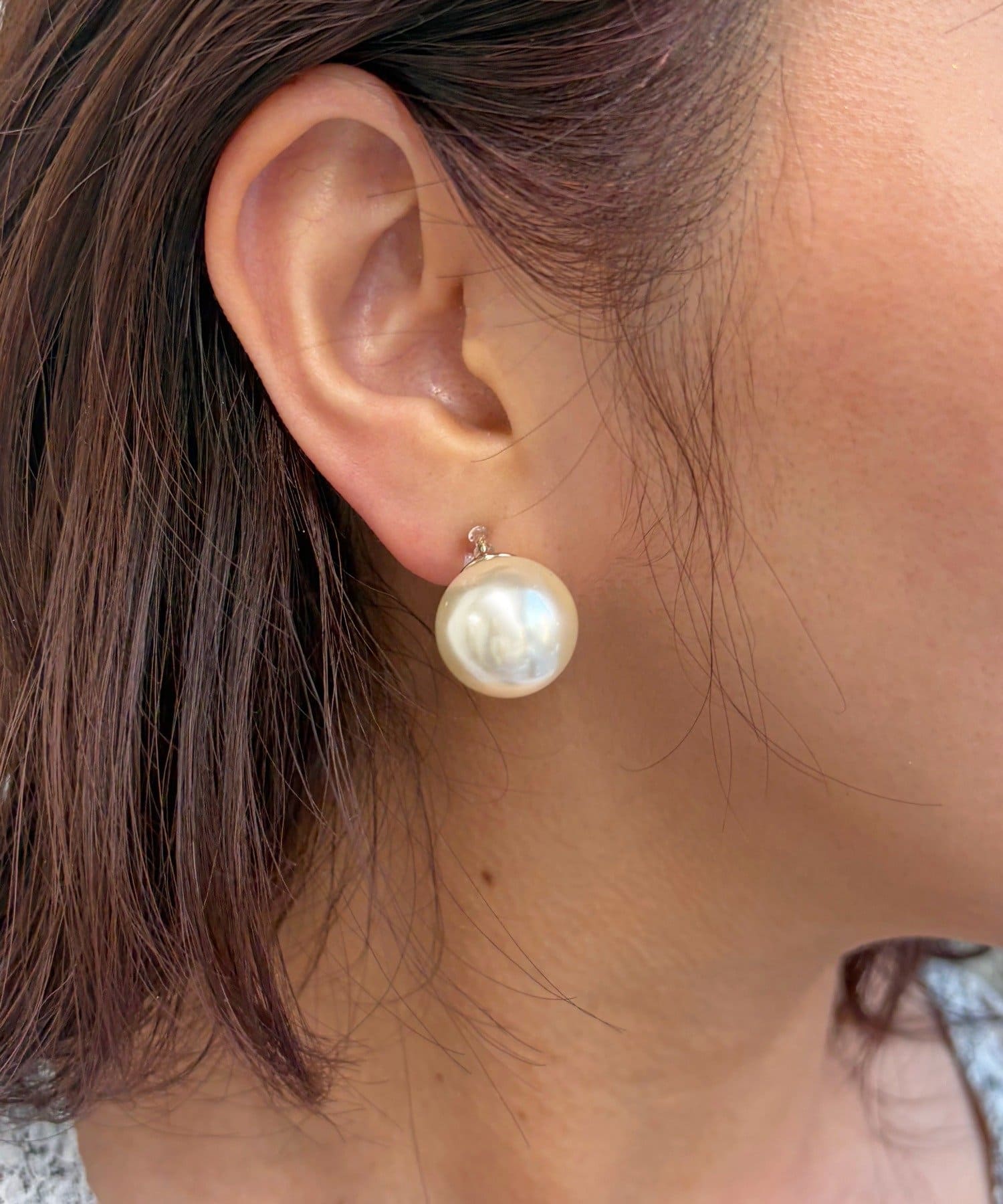 Lattice(ラティス) ＜樹脂＞パールイヤリング