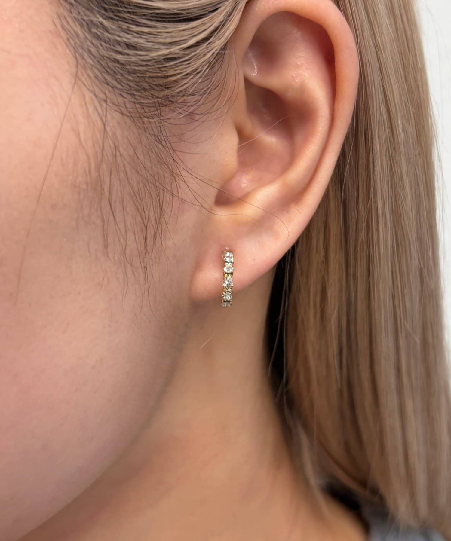 Lattice(ラティス) ＜樹脂＞ビジューフープイヤリング