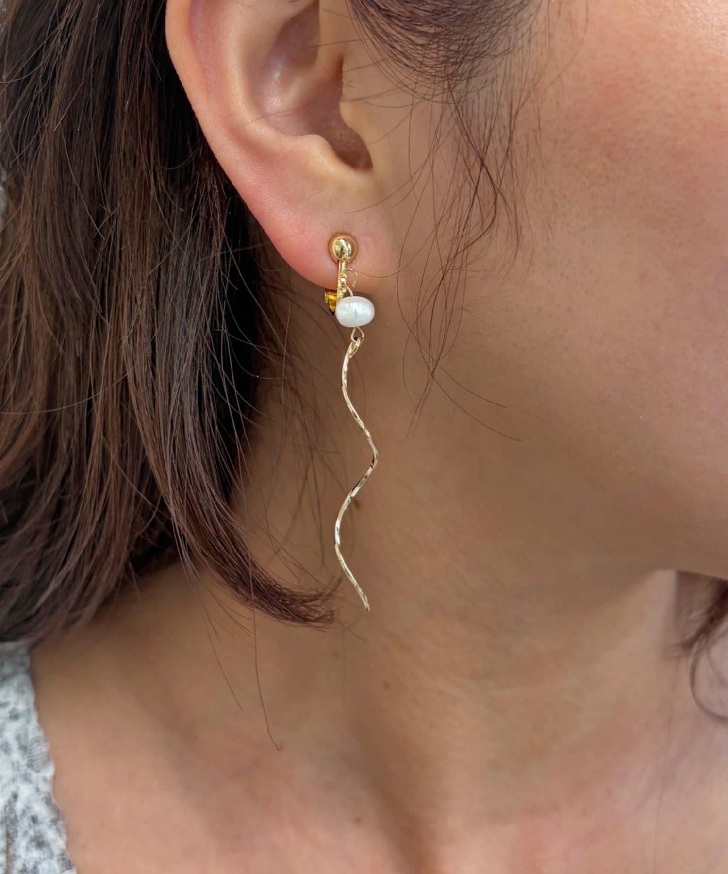 Lattice(ラティス) パールイヤリング