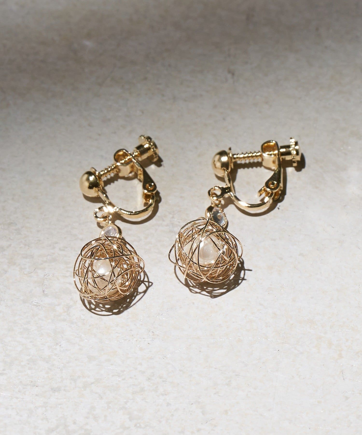 Lattice(ラティス) メタルパールイヤリング