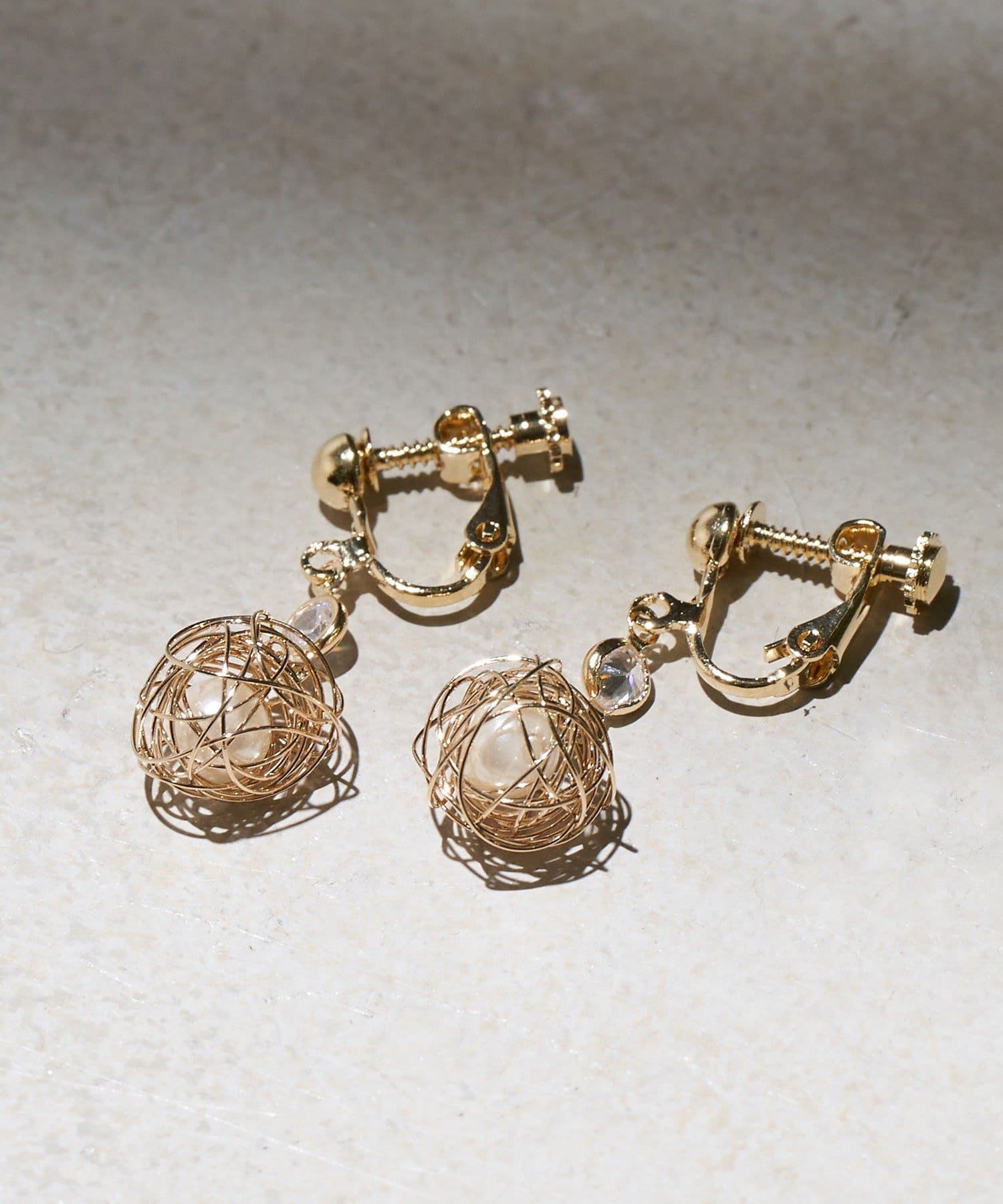 Lattice(ラティス) メタルパールイヤリング