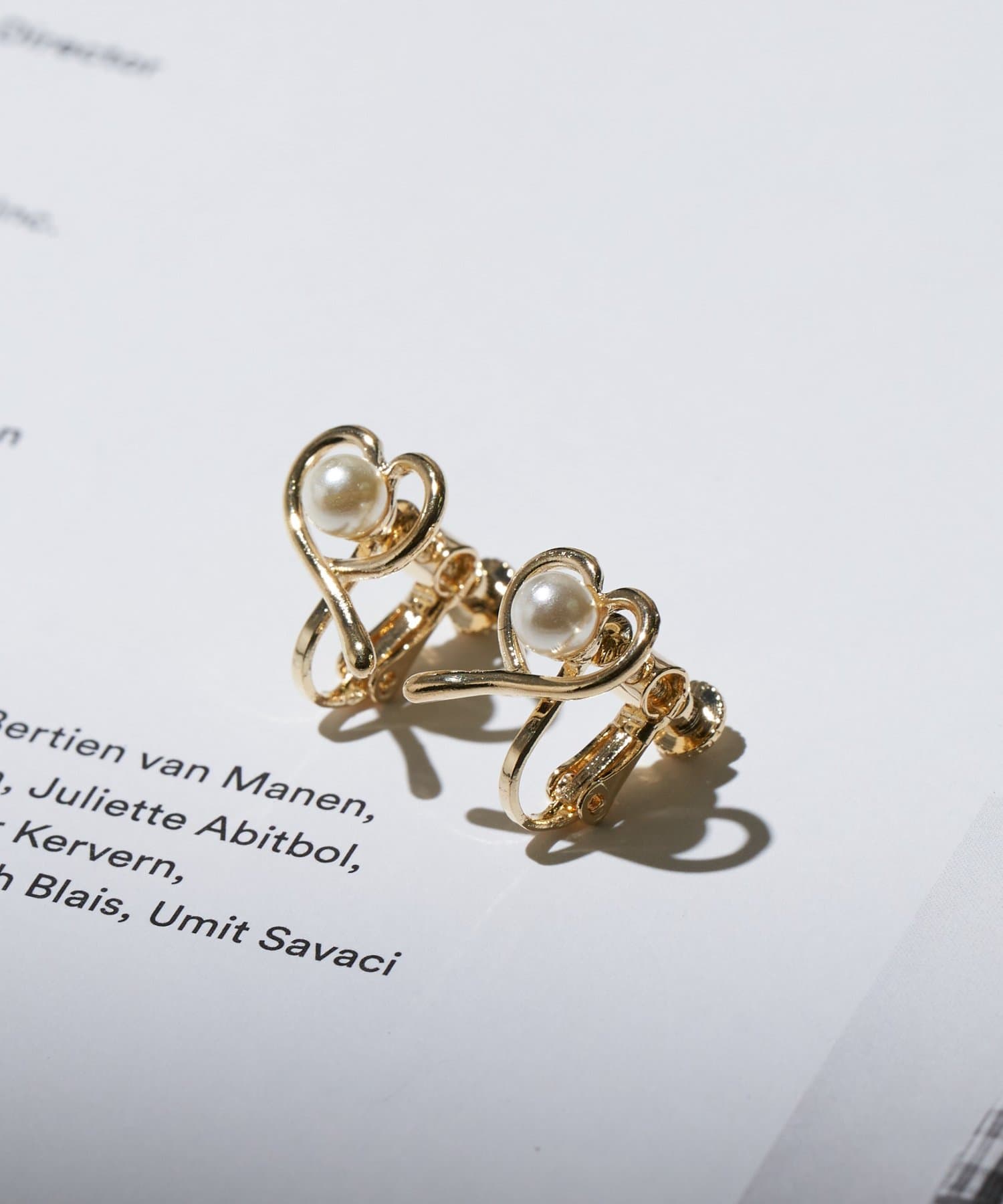 Lattice(ラティス) ハートパールイヤリング