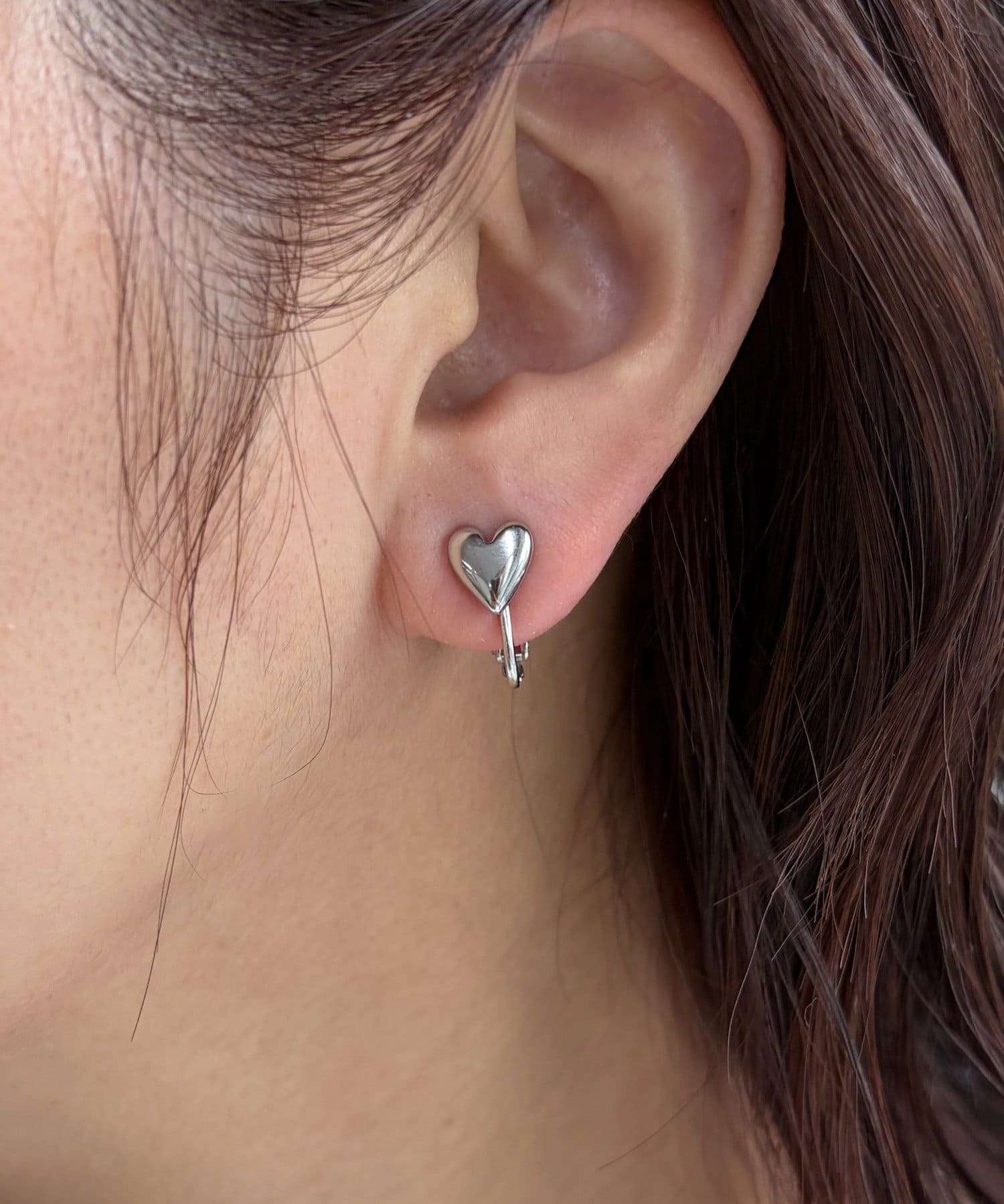 Lattice(ラティス) ＜ステンレス＞ハートイヤリング