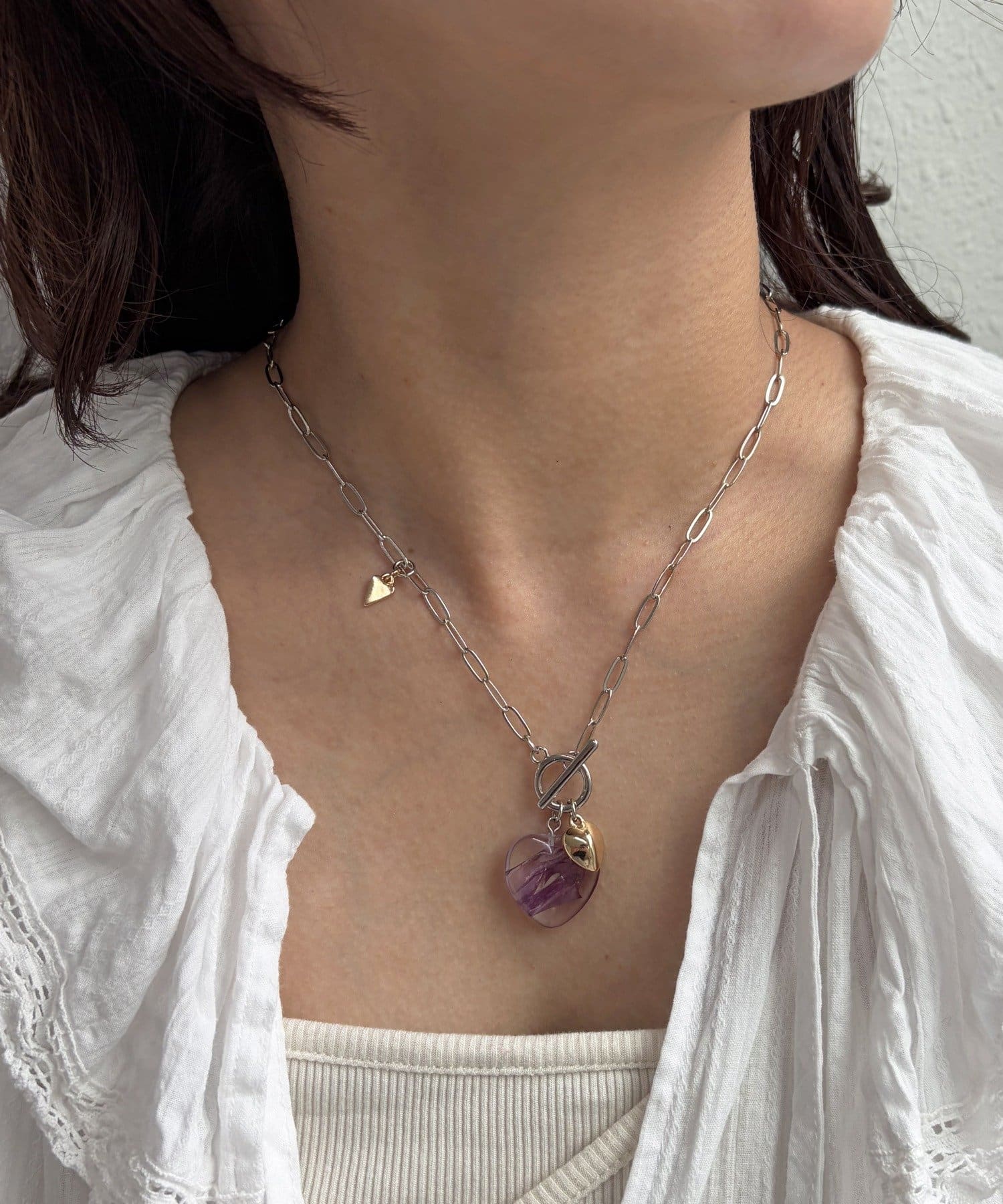 Lattice(ラティス) ハートガラスネックレス